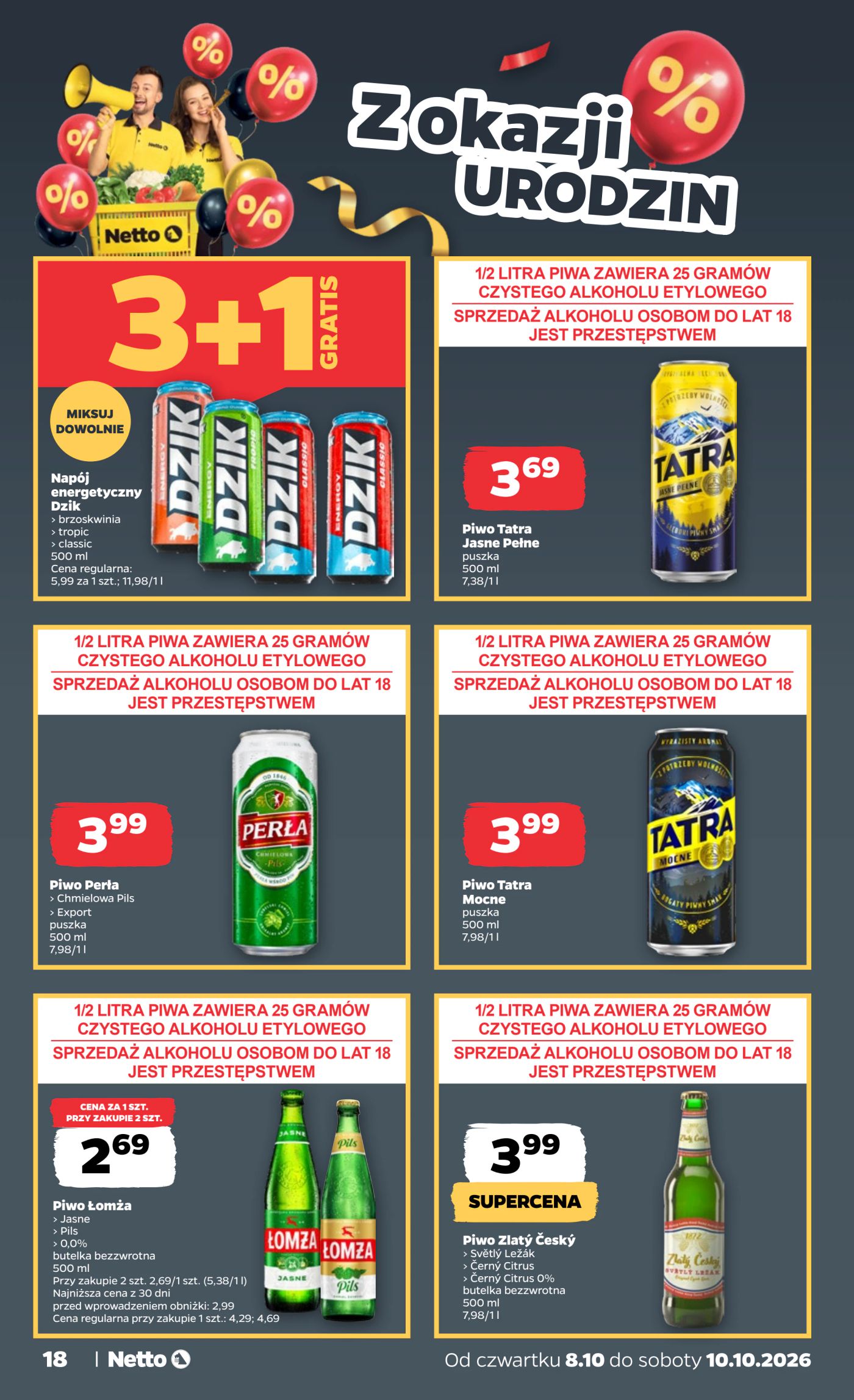 netto - Nowa gazetka Netto - Food ważna od 08.10.2026 do 10.10.2026 - page: 18