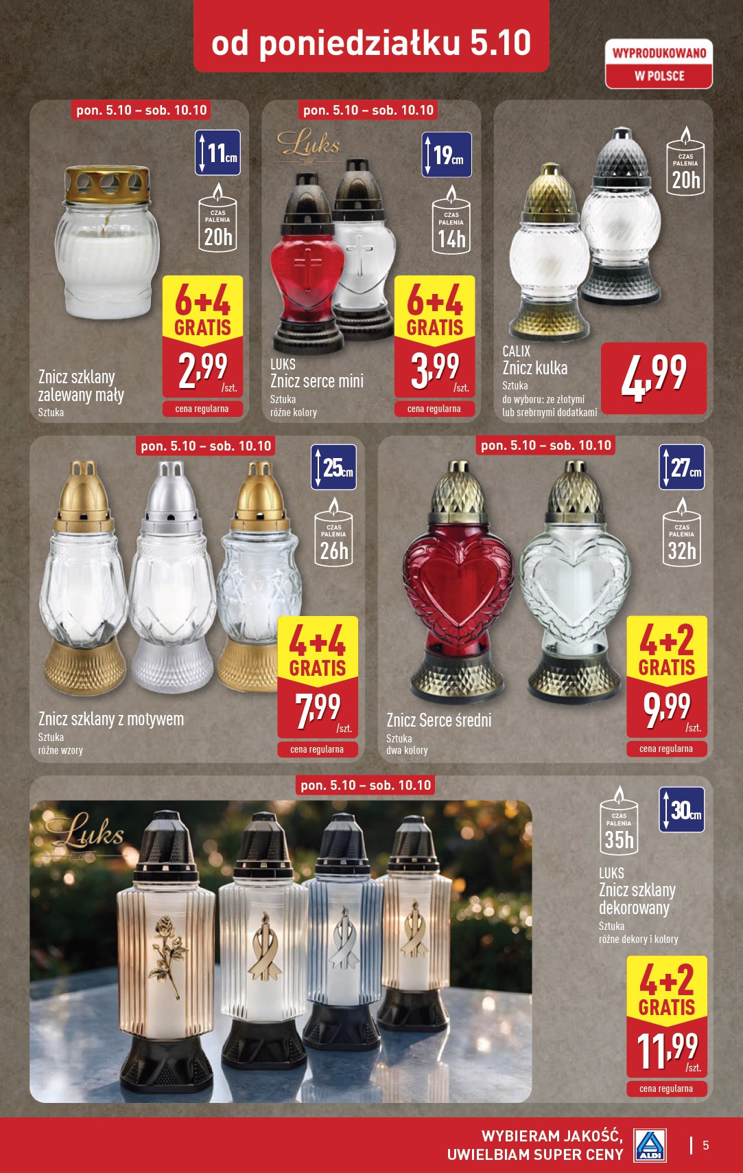 aldi - Nowa gazetka ALDI - Znicze i stroiki ważna od 05.10.2026 do 10.10.2026 - page: 5
