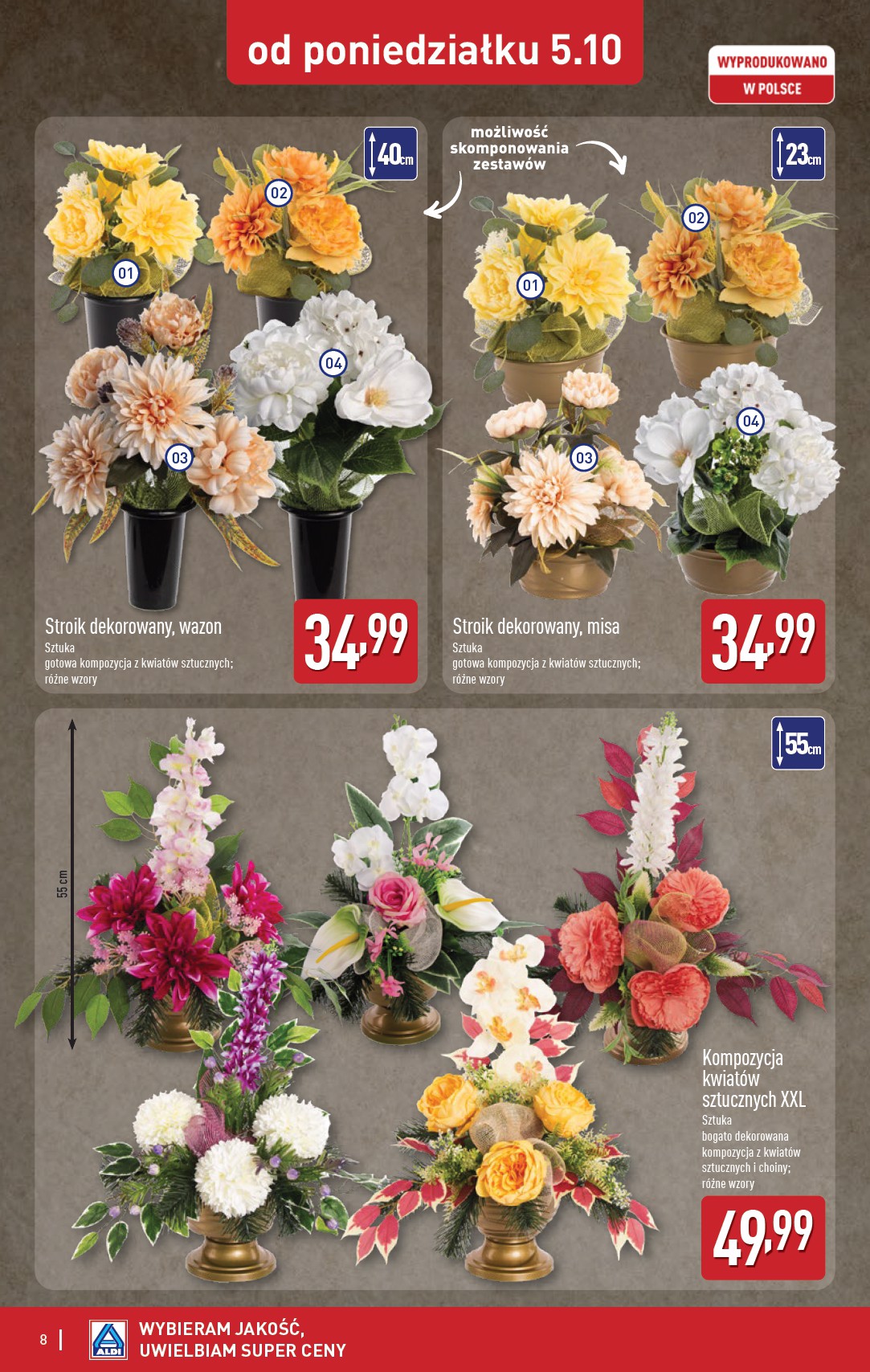 aldi - Nowa gazetka ALDI - Znicze i stroiki ważna od 05.10.2026 do 10.10.2026 - page: 8