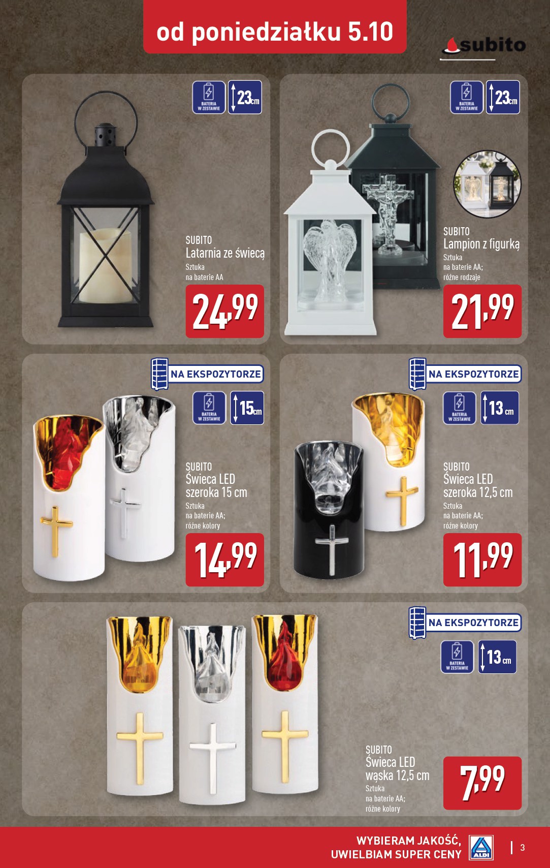 aldi - Nowa gazetka ALDI - Znicze i stroiki ważna od 05.10.2026 do 10.10.2026 - page: 3