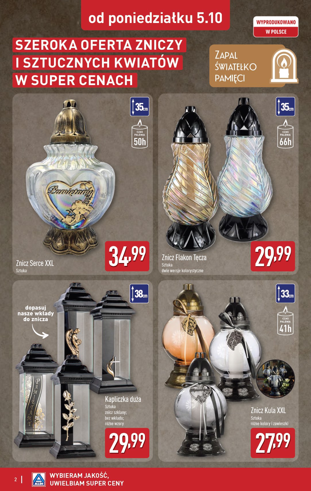 aldi - Nowa gazetka ALDI - Znicze i stroiki ważna od 05.10.2026 do 10.10.2026 - page: 2