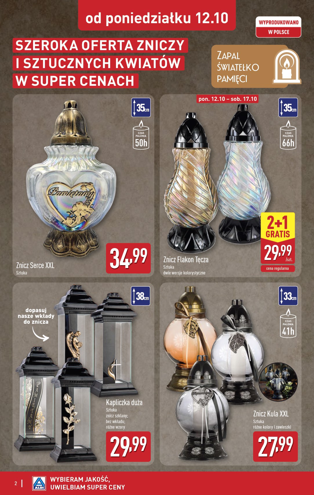 aldi - Nowa gazetka ALDI - Znicze i stroiki ważna od 12.10.2026 do 17.10.2026 - page: 2
