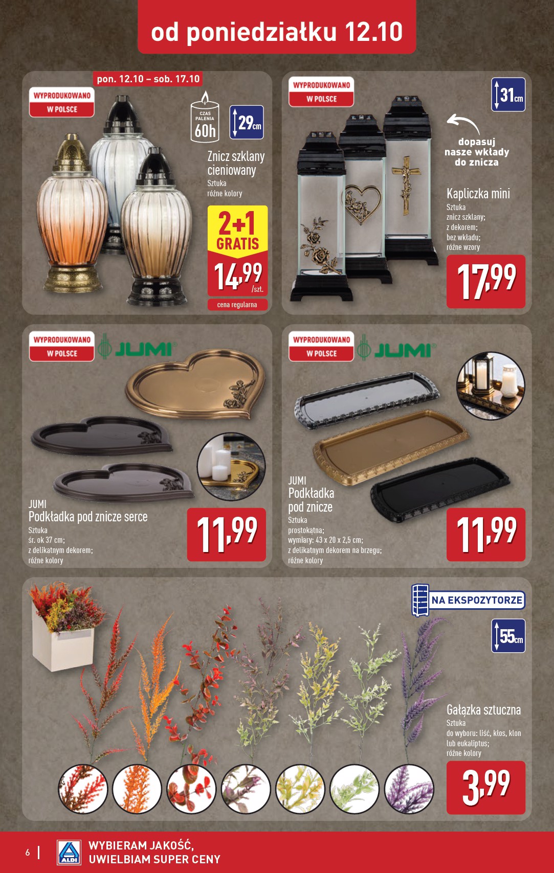 aldi - Nowa gazetka ALDI - Znicze i stroiki ważna od 12.10.2026 do 17.10.2026 - page: 6