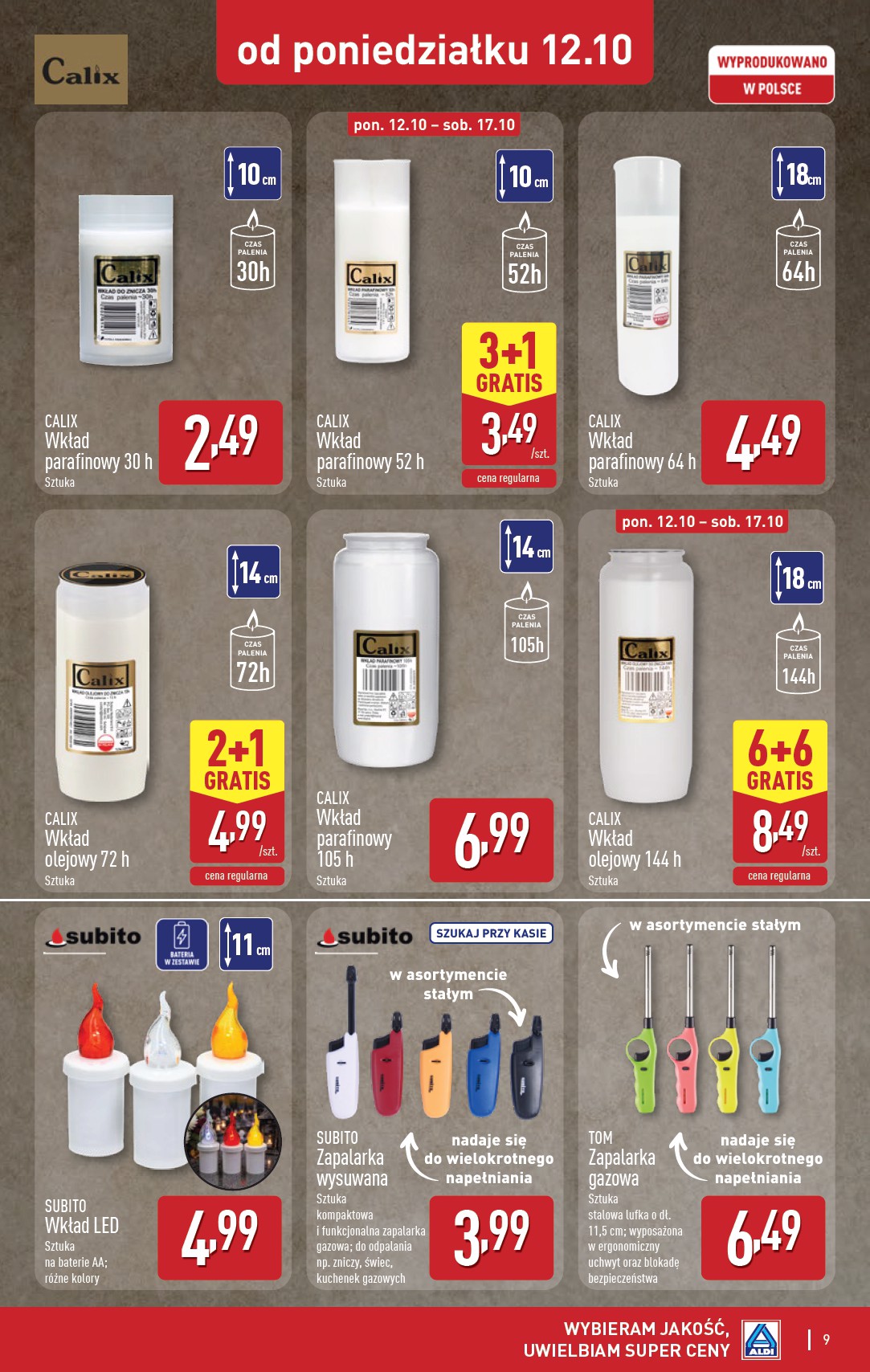 aldi - Nowa gazetka ALDI - Znicze i stroiki ważna od 12.10.2026 do 17.10.2026 - page: 9