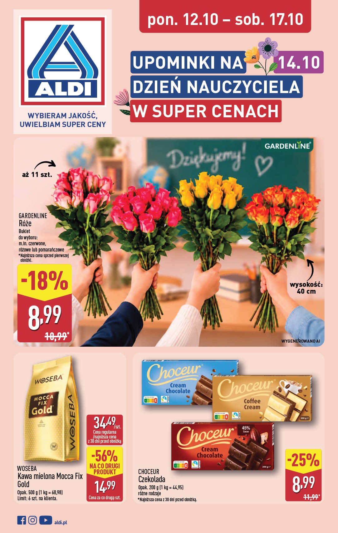 aldi - Nowa gazetka ALDI - Dzień nauczyciela ważna od 12.10.2026 do 17.10.2026