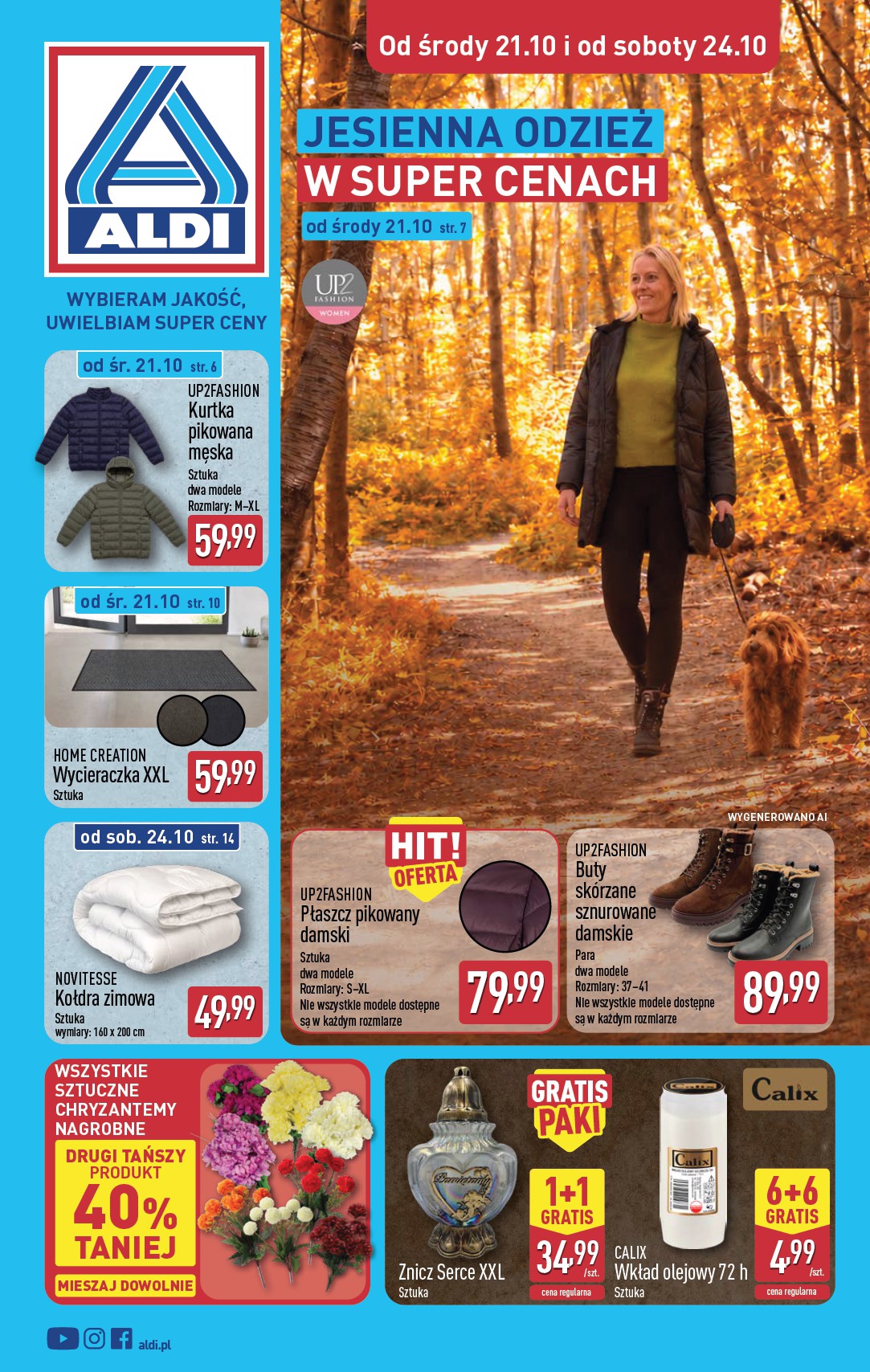 aldi - Nowa gazetka ALDI - Artykuły przemysłowe i tekstylia ważna od 21.10.2026 do 24.10.2026