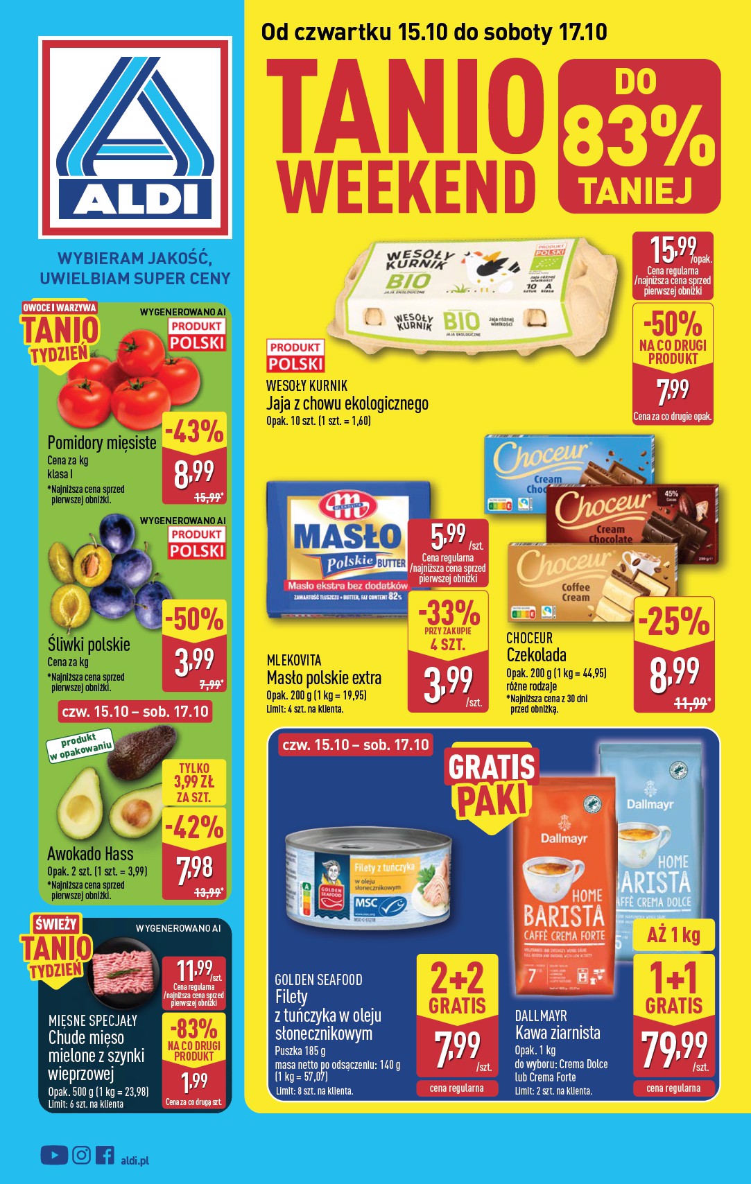 aldi - Nowa gazetka ALDI - Oferta weekendowa ważna od 15.10.2026 do 17.10.2026