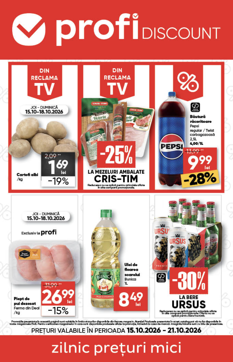 profi - Brosura PROFI Discount valabilă de la joi 15.10.2026 până la miercuri 21.10.2026