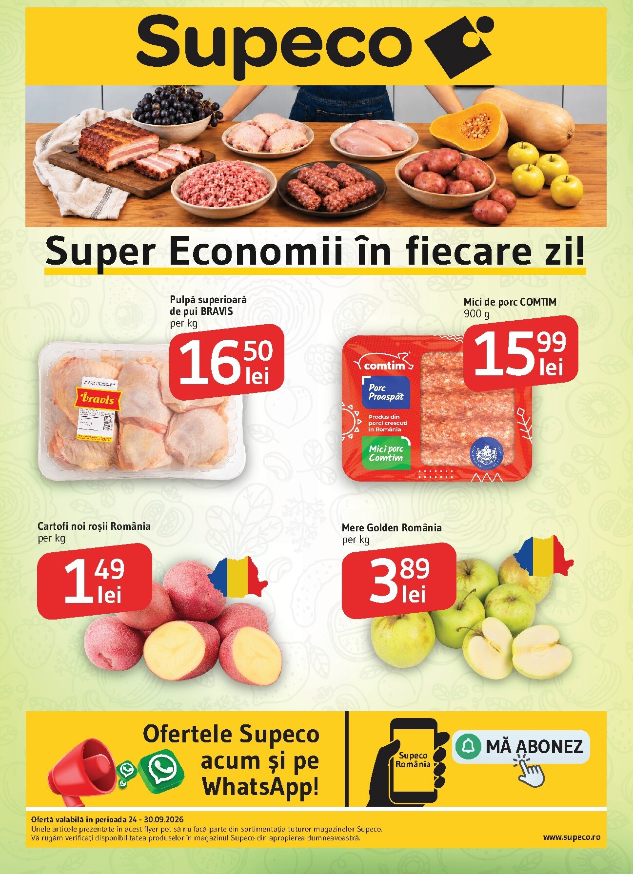 supeco - Pliantele viitoare Supeco - Catalog PF valabil de la joi 24.09.2026 până la miercuri 30.09.2026