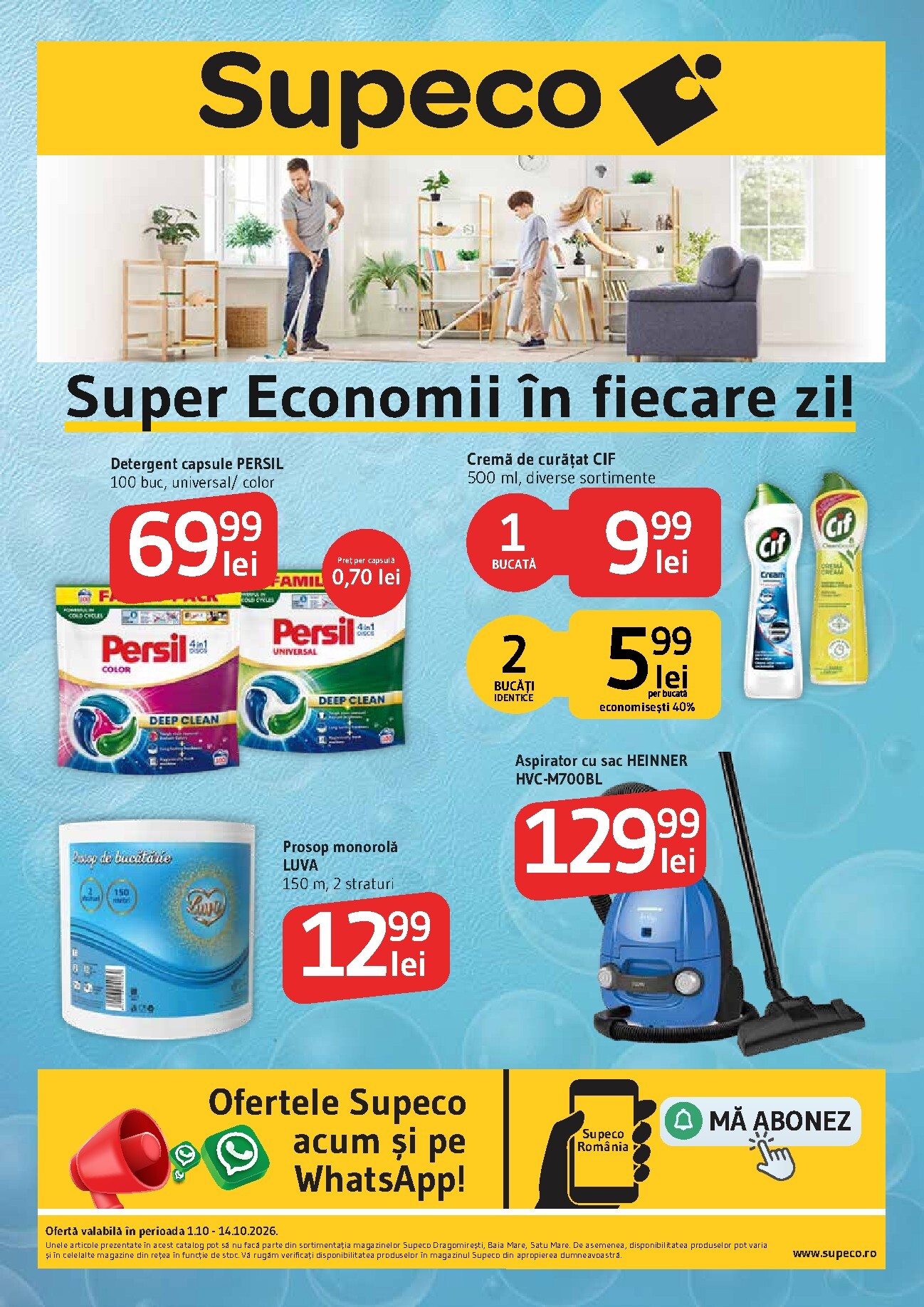 supeco - Pliantele viitoare Supeco - Curatenie valabil de la joi 01.10.2026 până la miercuri 14.10.2026