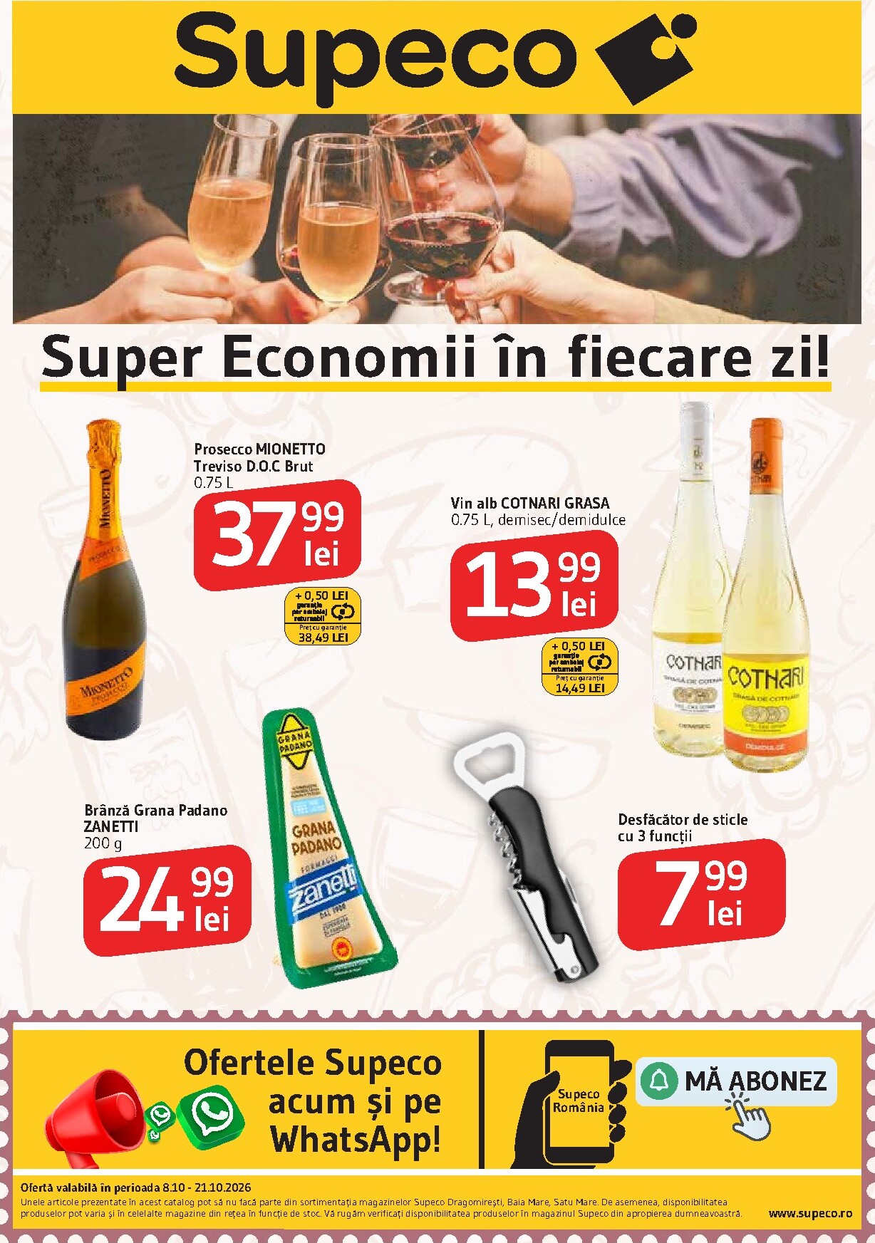 supeco - Pliantele viitoare Supeco - Vin&Branza valabil de la joi 08.10.2026 până la miercuri 21.10.2026