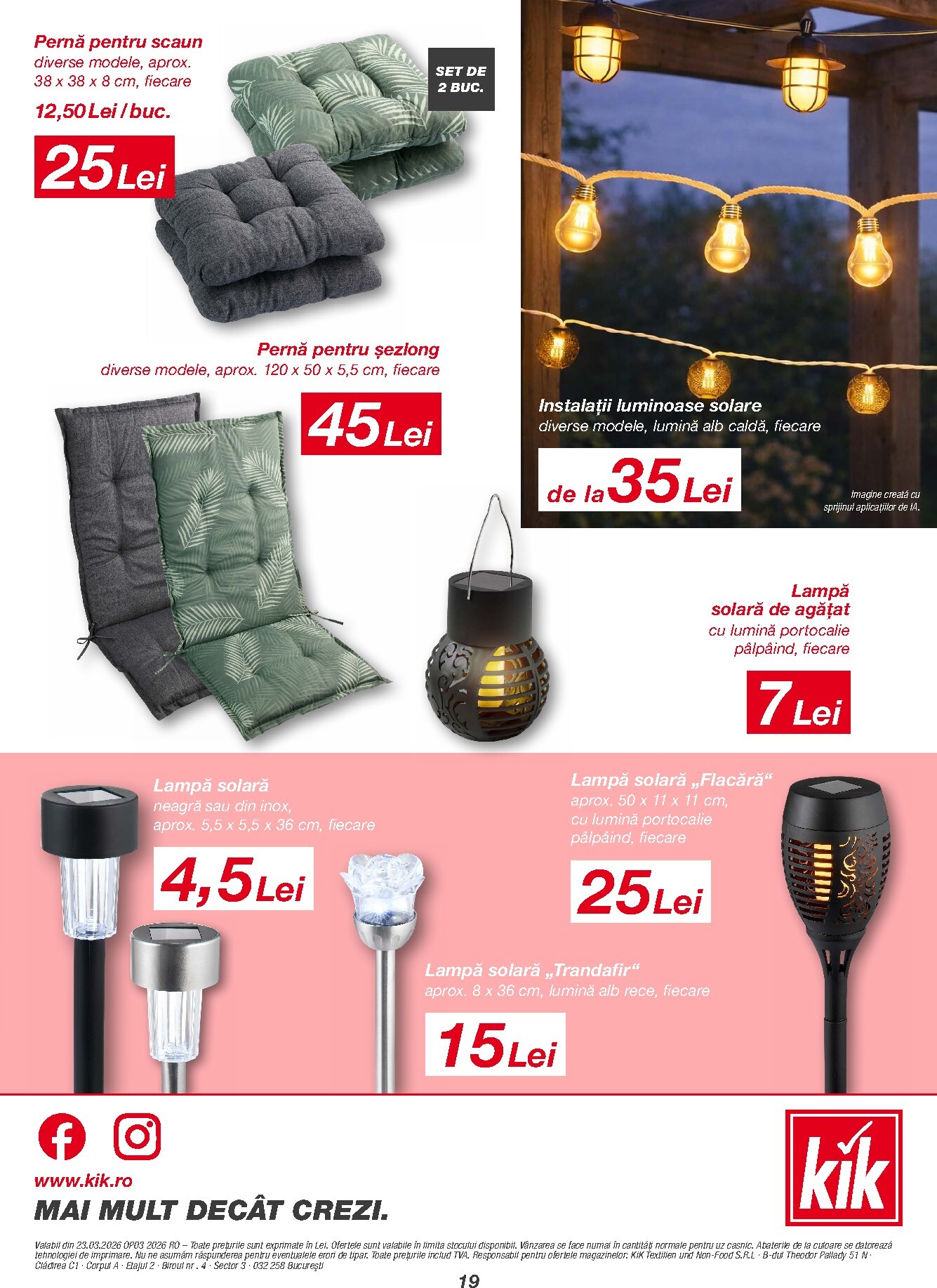 kik - Catalog KiK online – oferte valabile din 23.03.2026 - page: 19