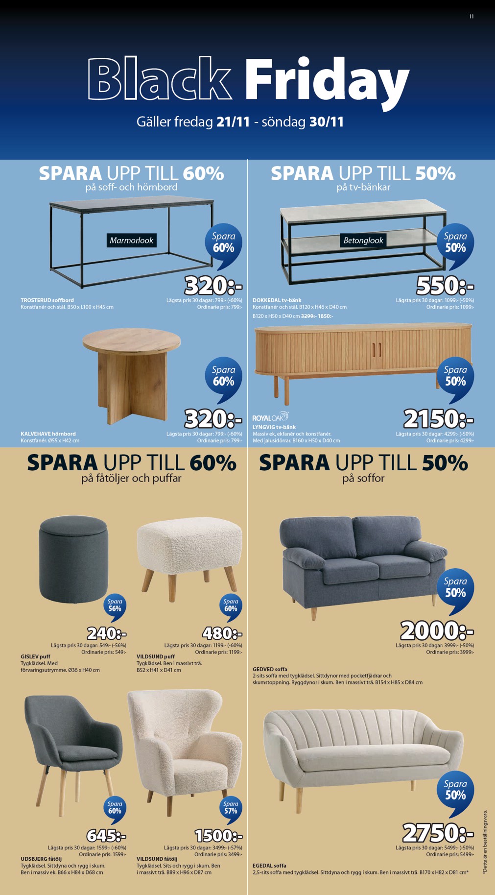 jysk - JYSK-reklambladet giltigt från 21/11 - 30/11 - page: 11