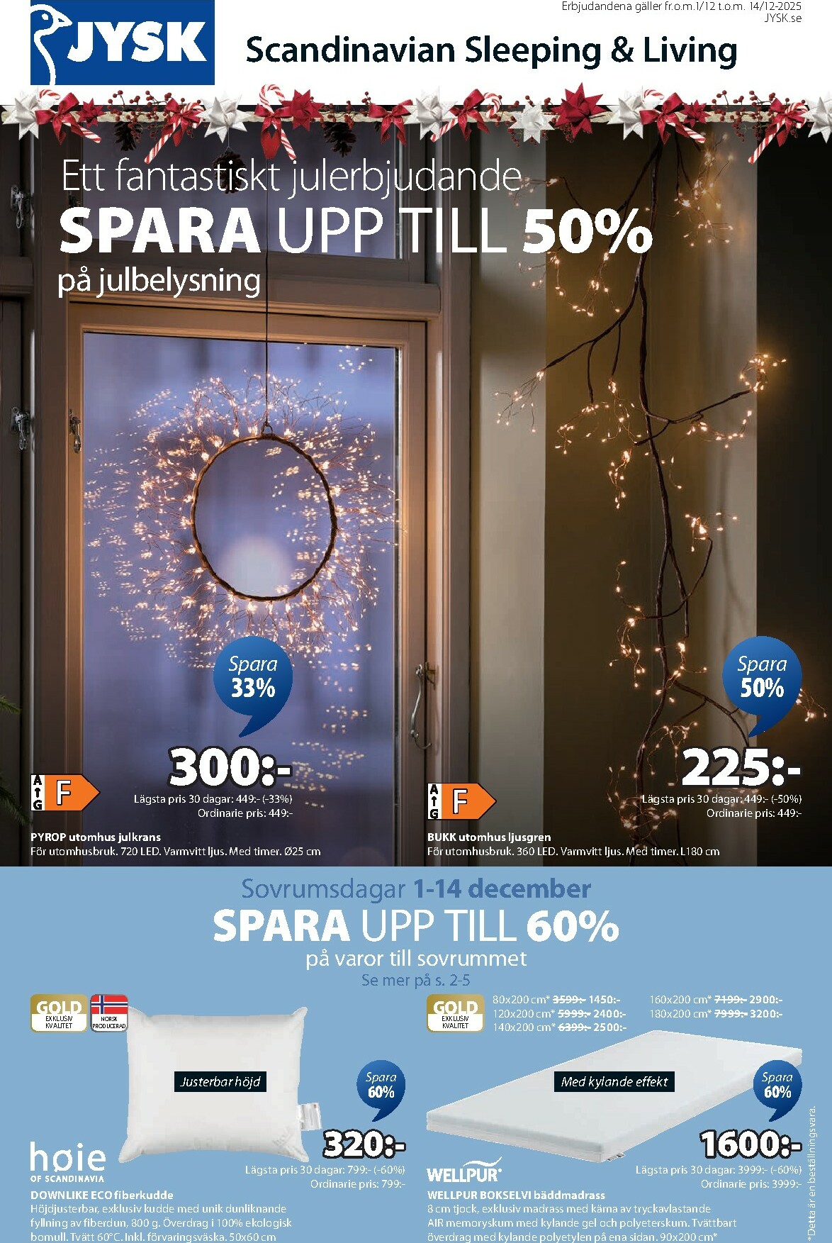jysk - JYSK-reklambladet giltigt från 01/12 - 14/12