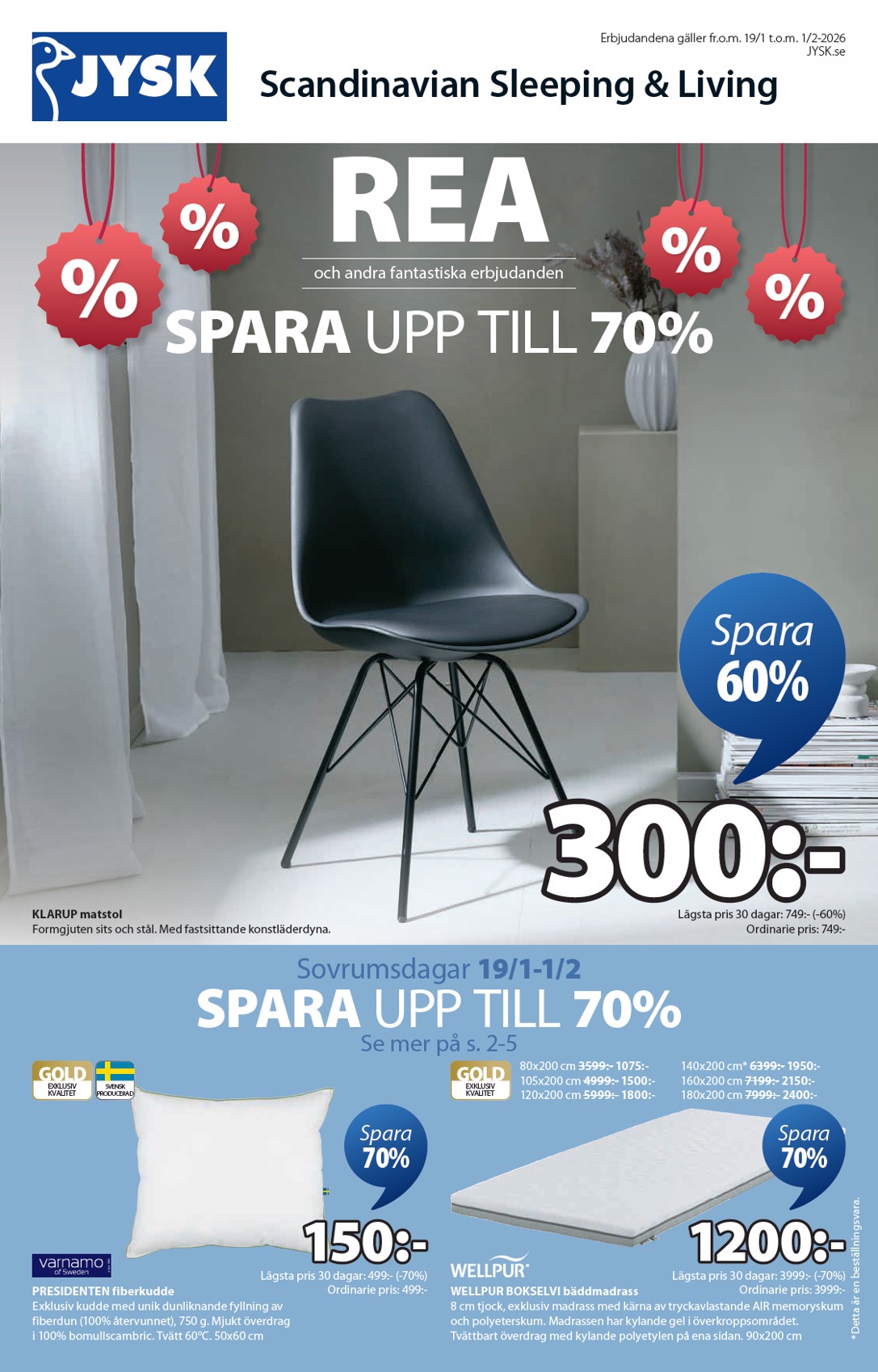 jysk - JYSK-reklambladet giltigt från 19/01 - 01/02