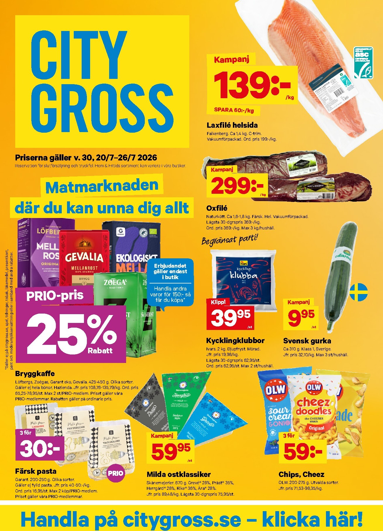 city-gross - Nytt City Gross reklamblad från måndag, 20/07/2026 till söndag, 26/07/2026