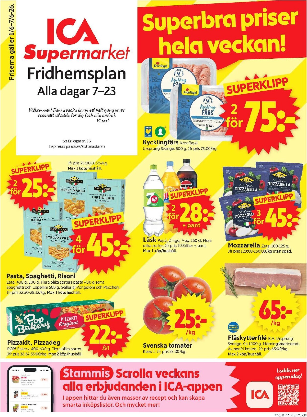ica-supermarket - Aktuellt ICA Supermarket reklamblad från måndag, 01/06/2026 till söndag, 07/06/2026