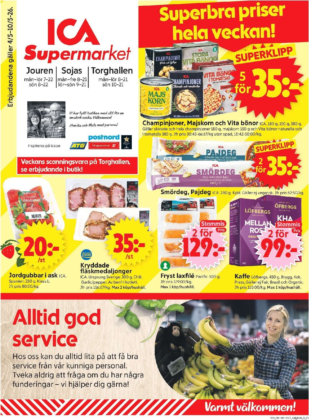 ica-supermarket - Aktuellt ICA Supermarket reklamblad giltigt från måndag 04/05/2026 till söndag 10/05/2026