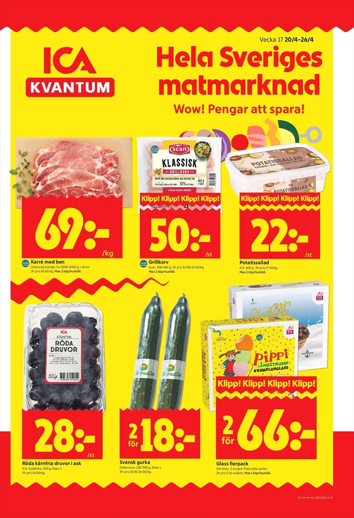 ica-kvantum - Aktuellt ICA Kvantum reklamblad giltigt från måndag 20/04/2026 till söndag 26/04/2026