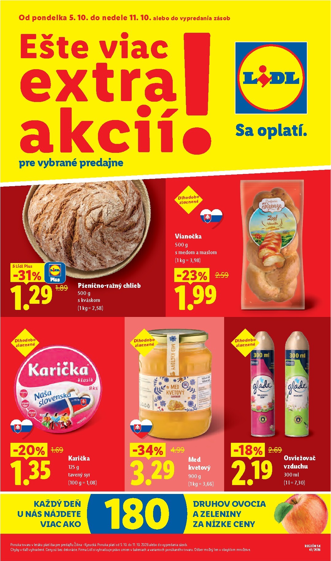 lidl - Nový Lidl - Ešte viac extra akcií leták od pondelka, 05.10.2026 do nedele, 11.10.2026