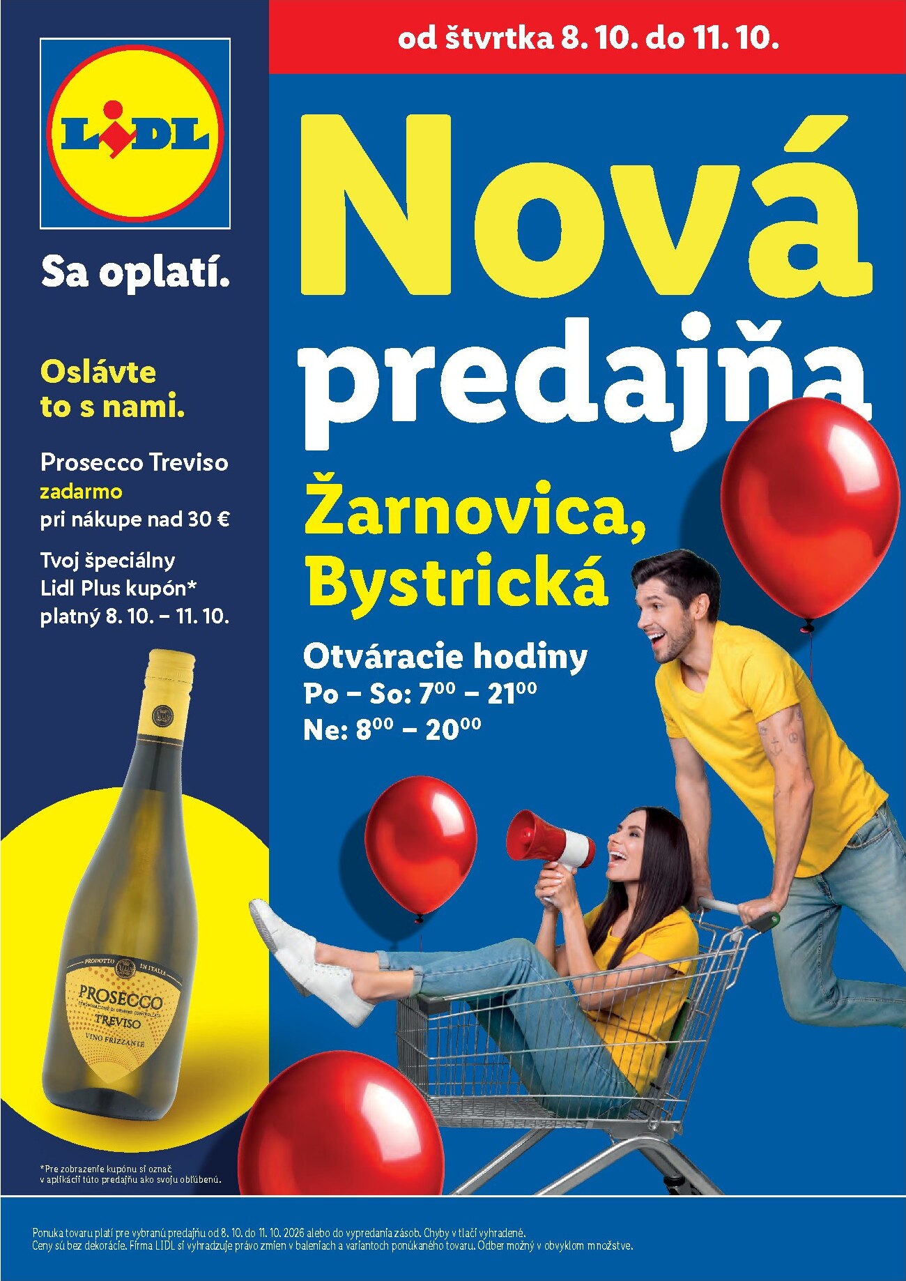 lidl - Nový Lidl - Nová predajňa v Žarnovici leták od štvrtka, 08.10.2026 do nedele, 11.10.2026