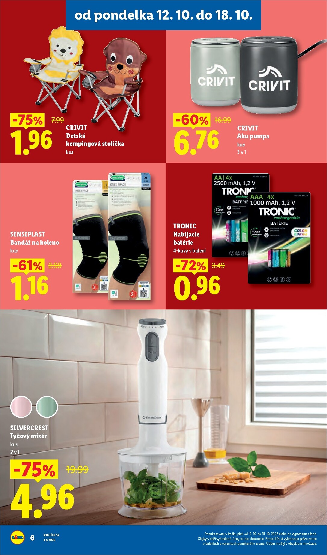 lidl - Nový Lidl - Ešte viac extra akcií leták od pondelka, 12.10.2026 do nedele, 18.10.2026 - page: 6