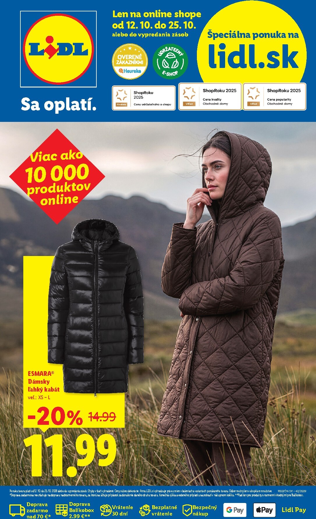 lidl - Aktuálny Lidl - Online magazín leták od pondelka, 12.10.2026 do nedele, 25.10.2026