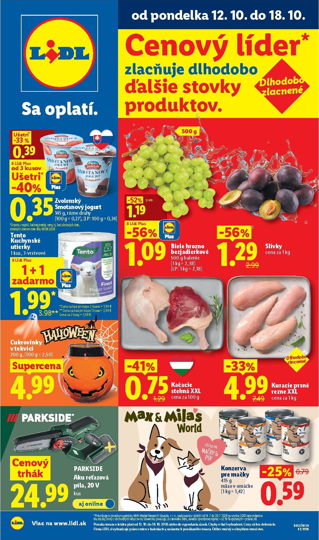 lidl - Aktuálny Lidl leták od pondelka, 12.10.2026 do nedele, 18.10.2026 - page: 1