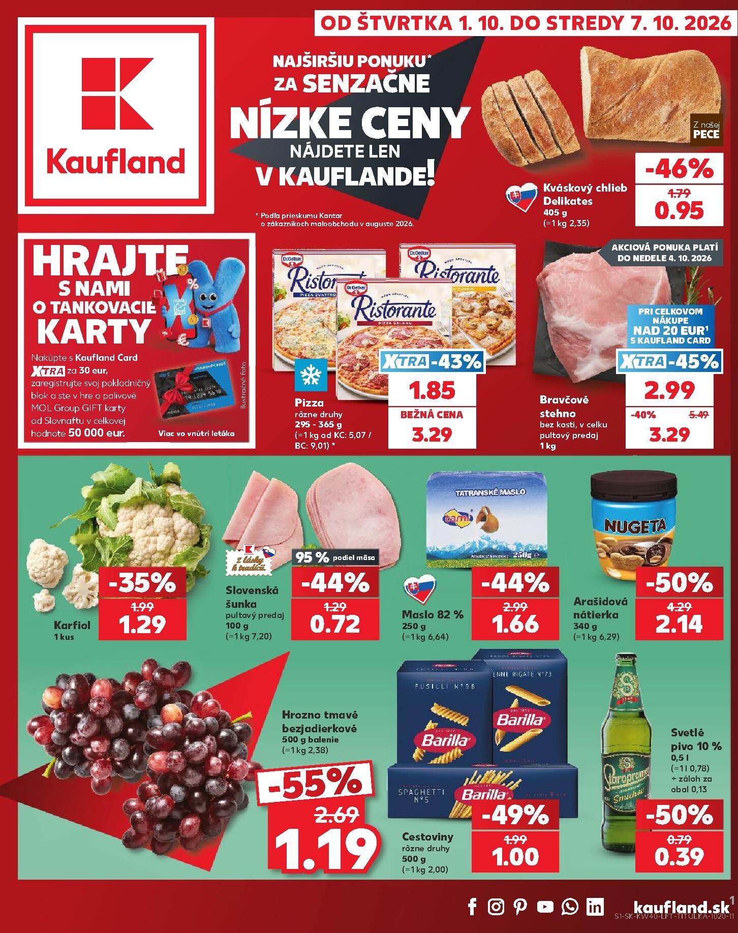 kaufland - Nový Kaufland leták od štvrtka, 01.10.2026 do stredy, 07.10.2026