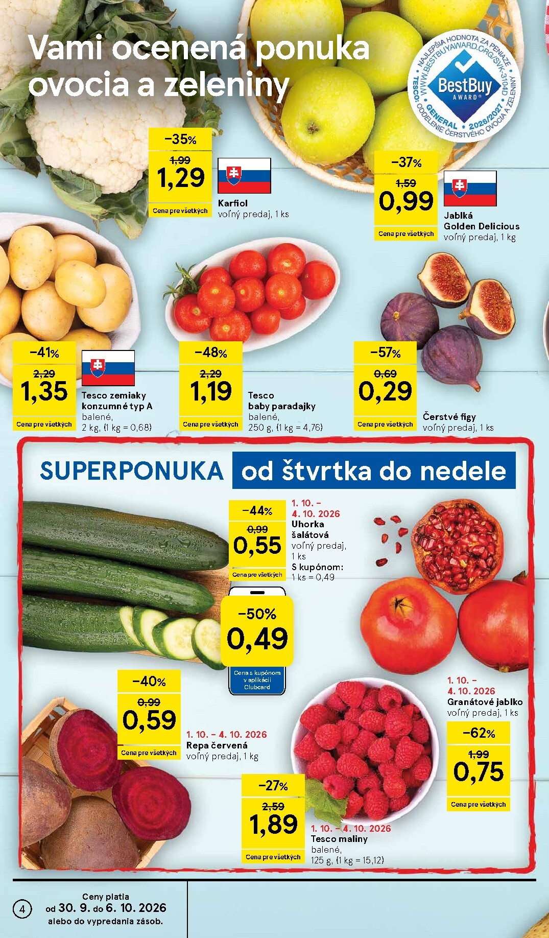 tesco - Nový Tesco leták od stredy, 30.09.2026 do utorka, 06.10.2026 - page: 4
