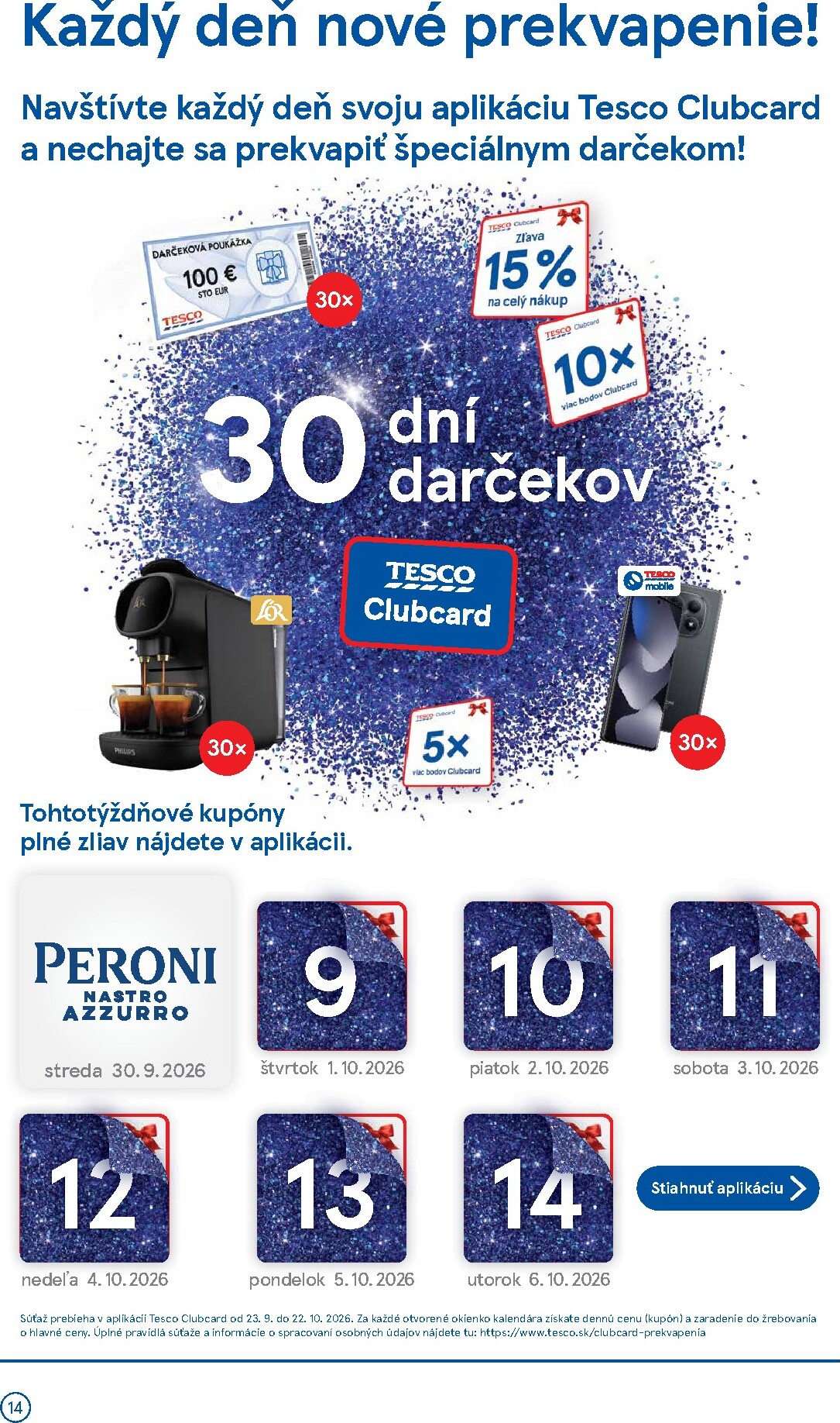 tesco - Nový Tesco leták od stredy, 30.09.2026 do utorka, 06.10.2026 - page: 14