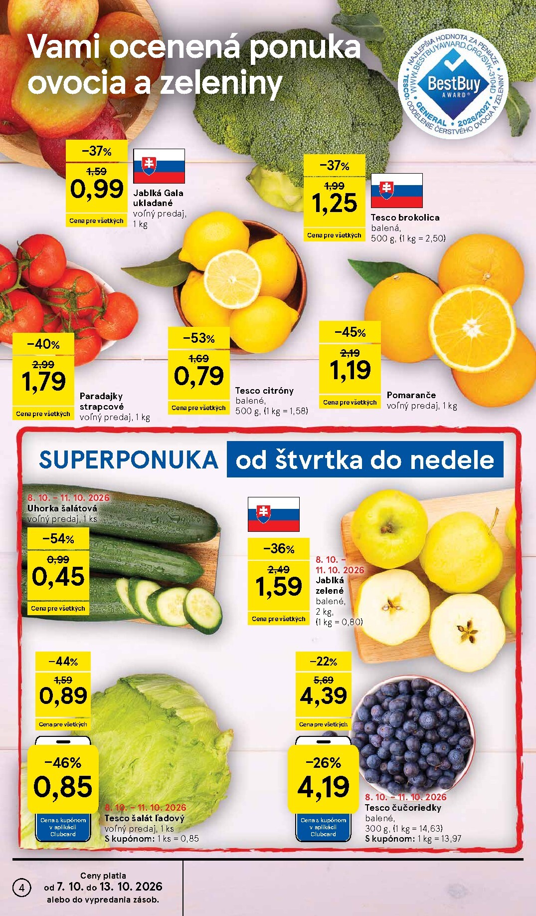 tesco - Nový Tesco supermarket leták od stredy, 07.10.2026 do utorka, 13.10.2026 - page: 4