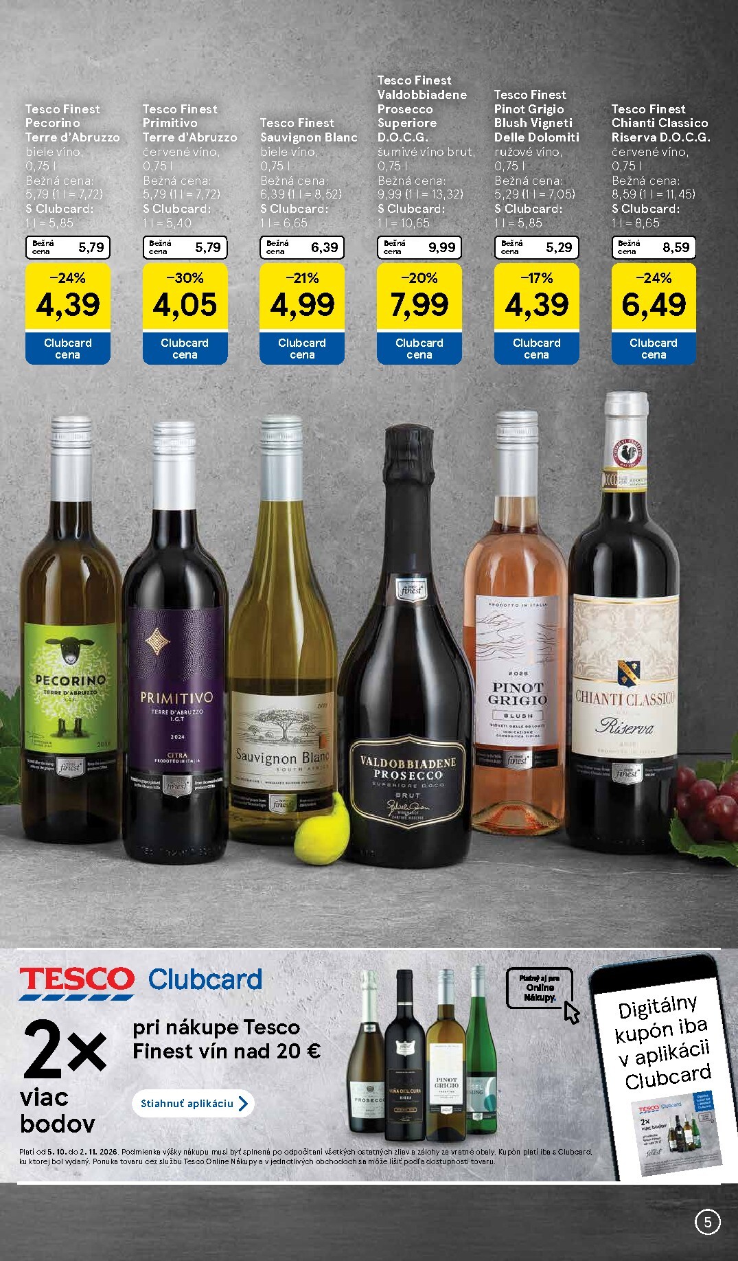 tesco - Aktuálny Tesco - Katalóg vín leták od pondelka, 05.10.2026 do pondelka, 02.11.2026 - page: 5