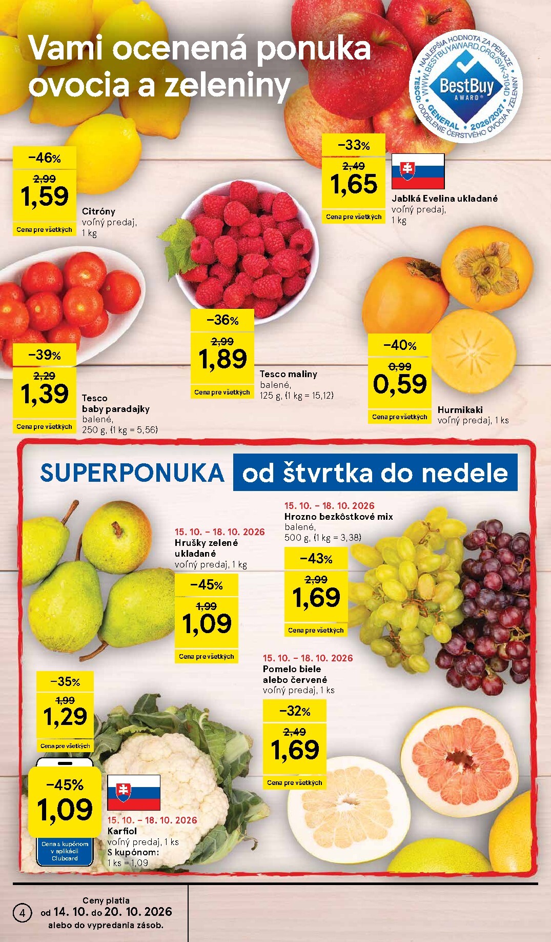 tesco - Nový Tesco leták od stredy, 14.10.2026 do utorka, 20.10.2026 - page: 4