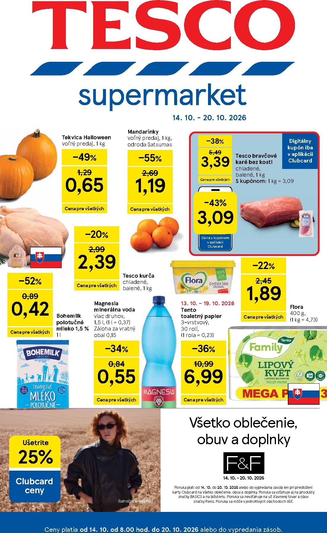 tesco - Nový Tesco supermarket leták od stredy, 14.10.2026 do utorka, 20.10.2026 - page: 1