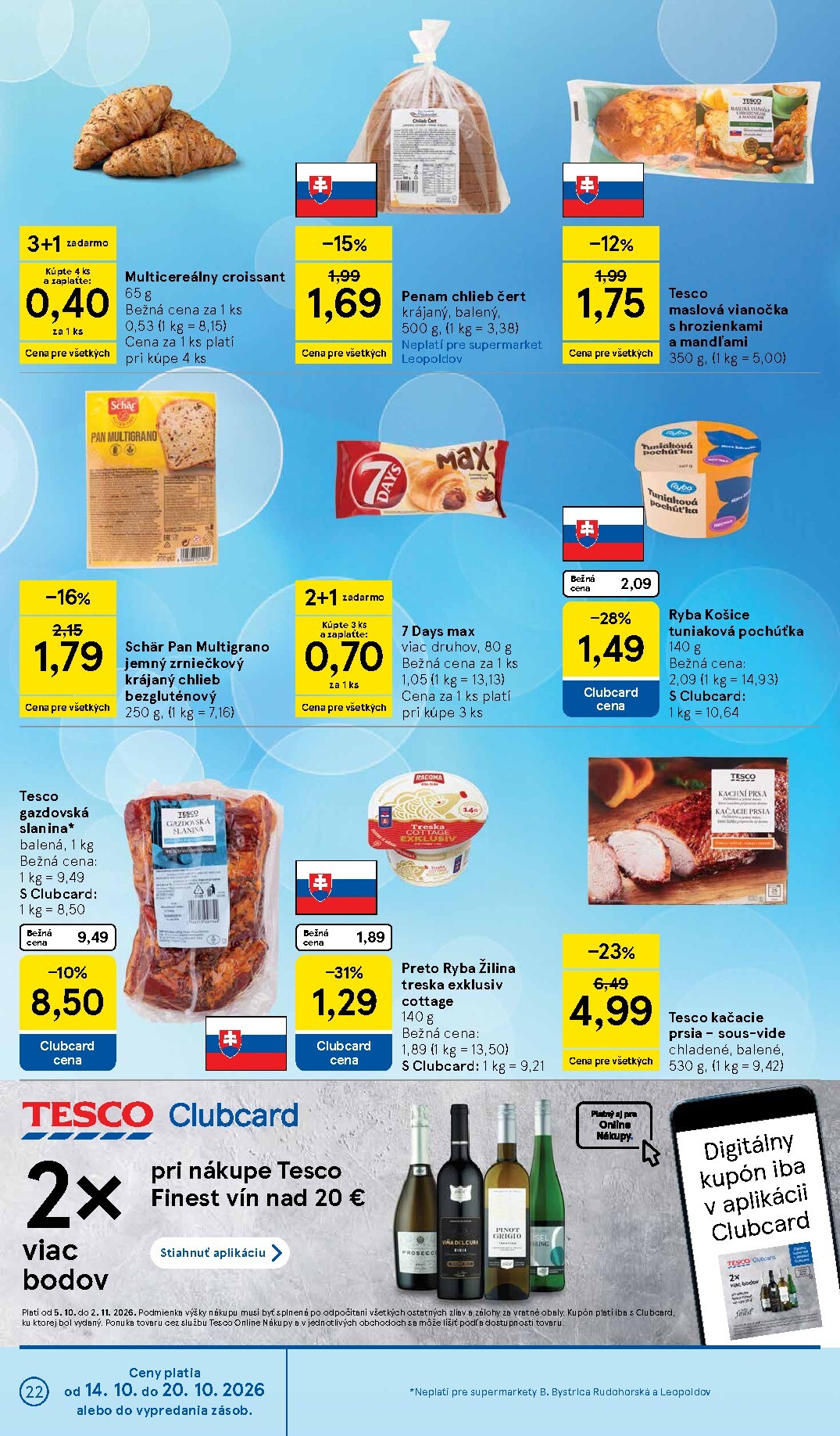 tesco - Nový Tesco supermarket leták od stredy, 14.10.2026 do utorka, 20.10.2026 - page: 22
