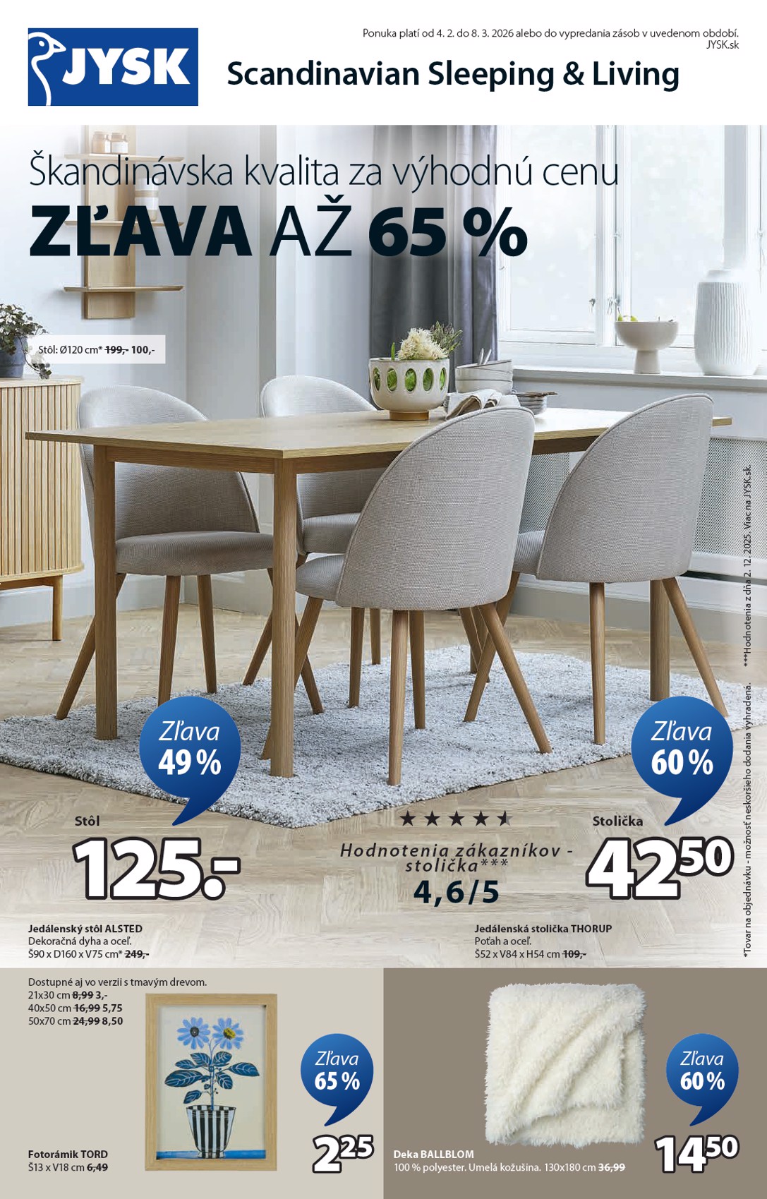 jysk - Leták Jysk platný od 04.02.2026 do 08.03.2026