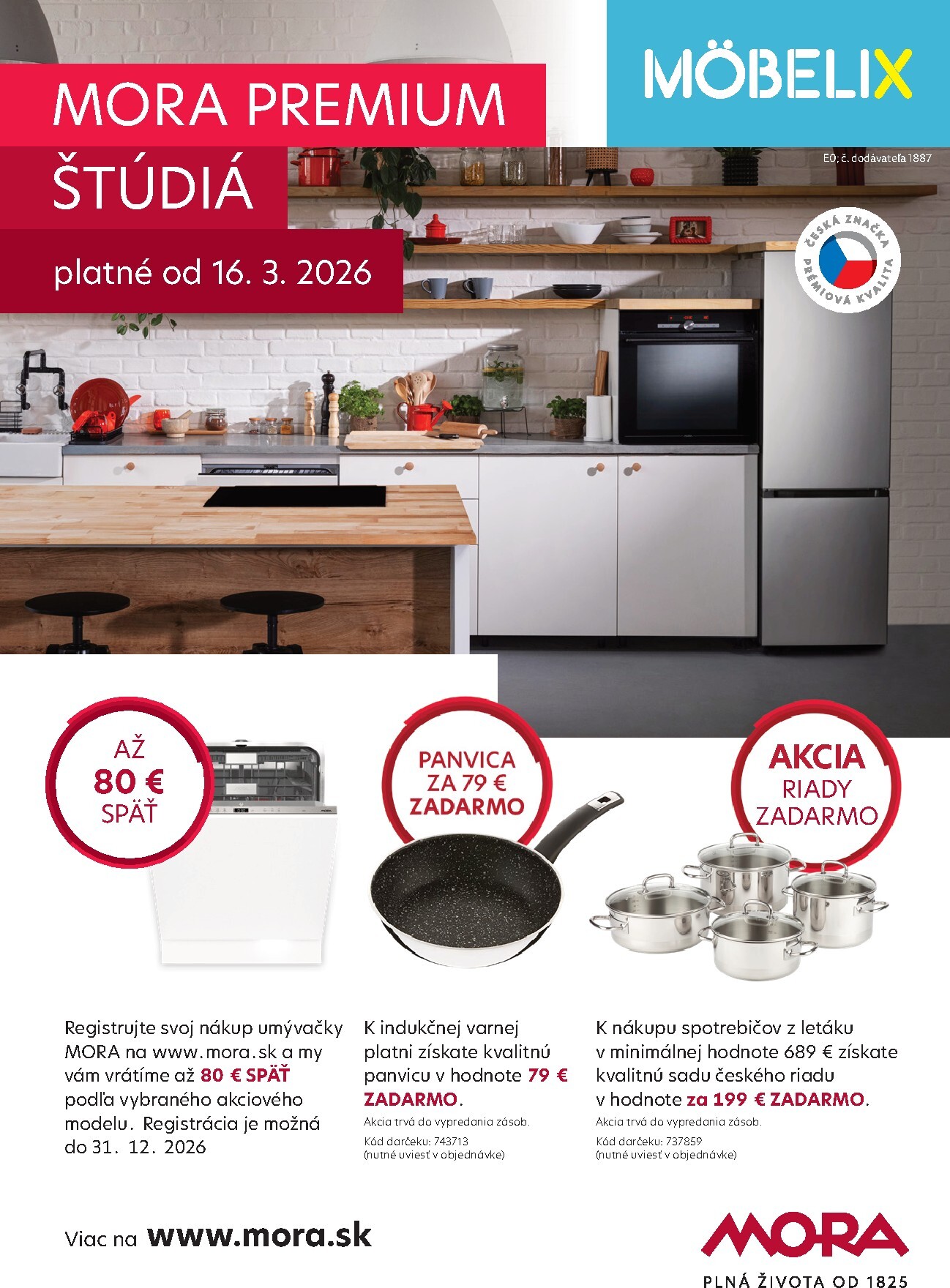 mobelix - Aktuálny leták Möbelix - Mora premium štúdiá platný od pondelka, 16.03.2026 do štvrtka, 31.12.2026