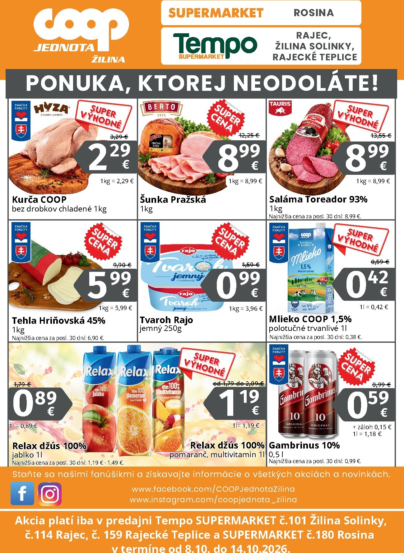coop-jednota - Aktuálny COOP Jednota - Žilina leták od štvrtka, 08.10.2026 do stredy, 14.10.2026 - page: 2