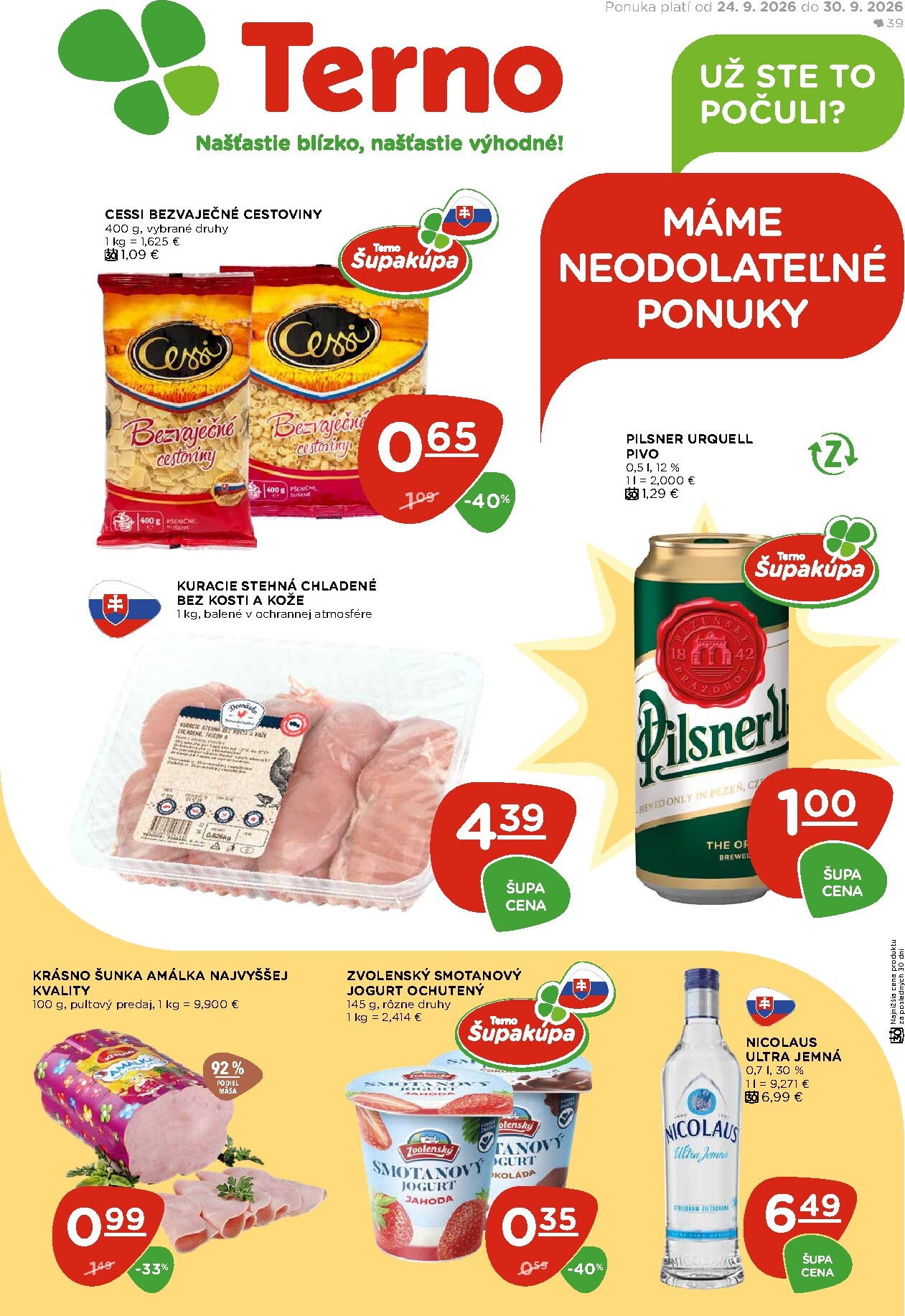 terno - Nový Terno leták od štvrtka, 24.09.2026 do stredy, 30.09.2026