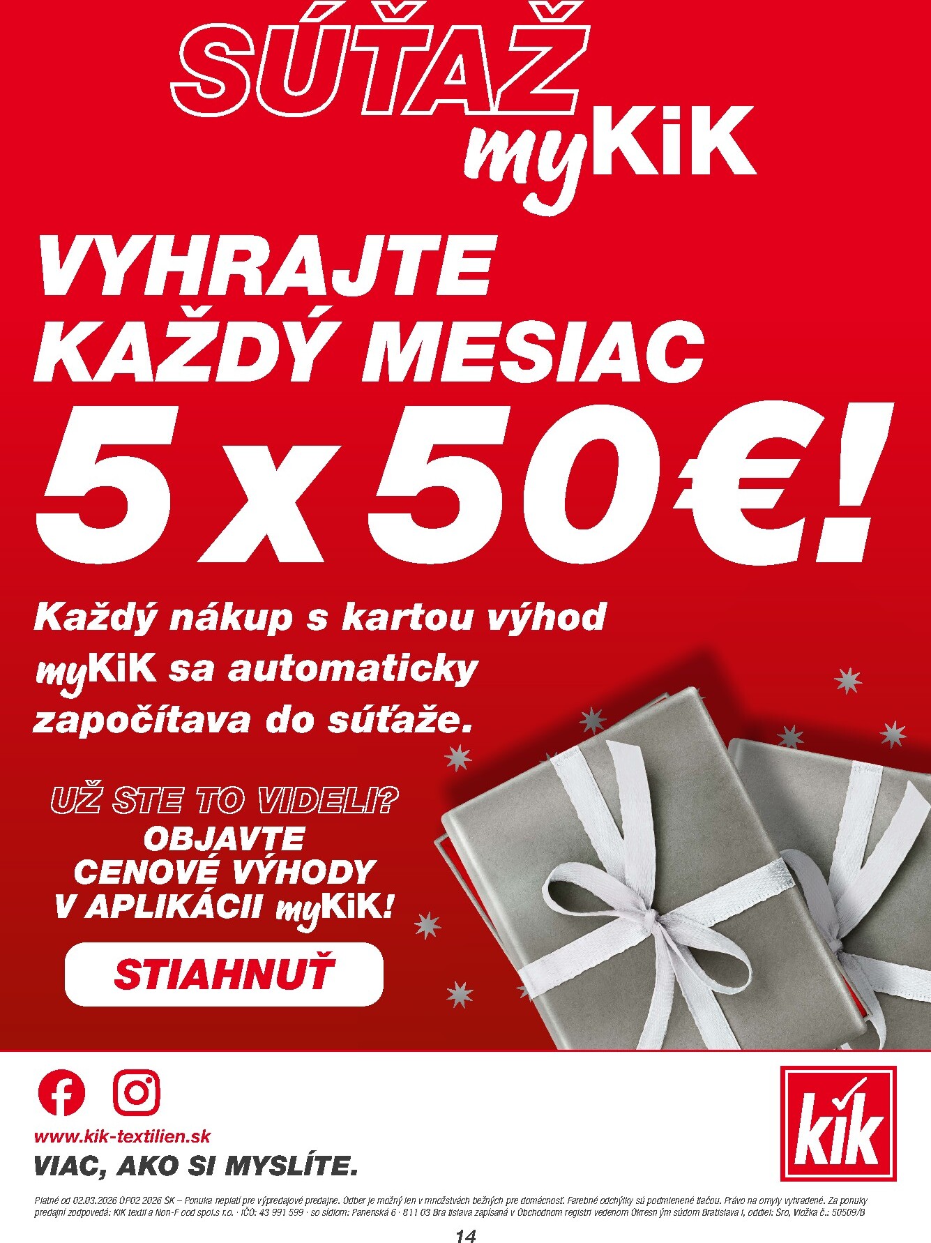 kik - Leták Kik platný od 02.03.2026 do 29.03.2026 - page: 14