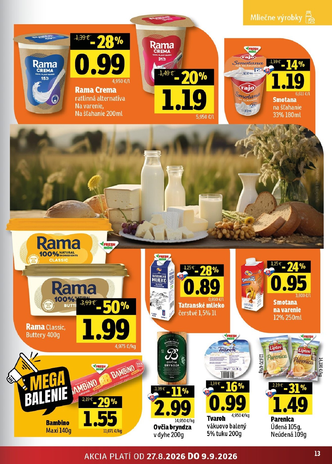 fresh - Aktuálny Fresh - Stredné a západné Slovensko leták od štvrtka, 27.08.2026 do stredy, 09.09.2026 - page: 13