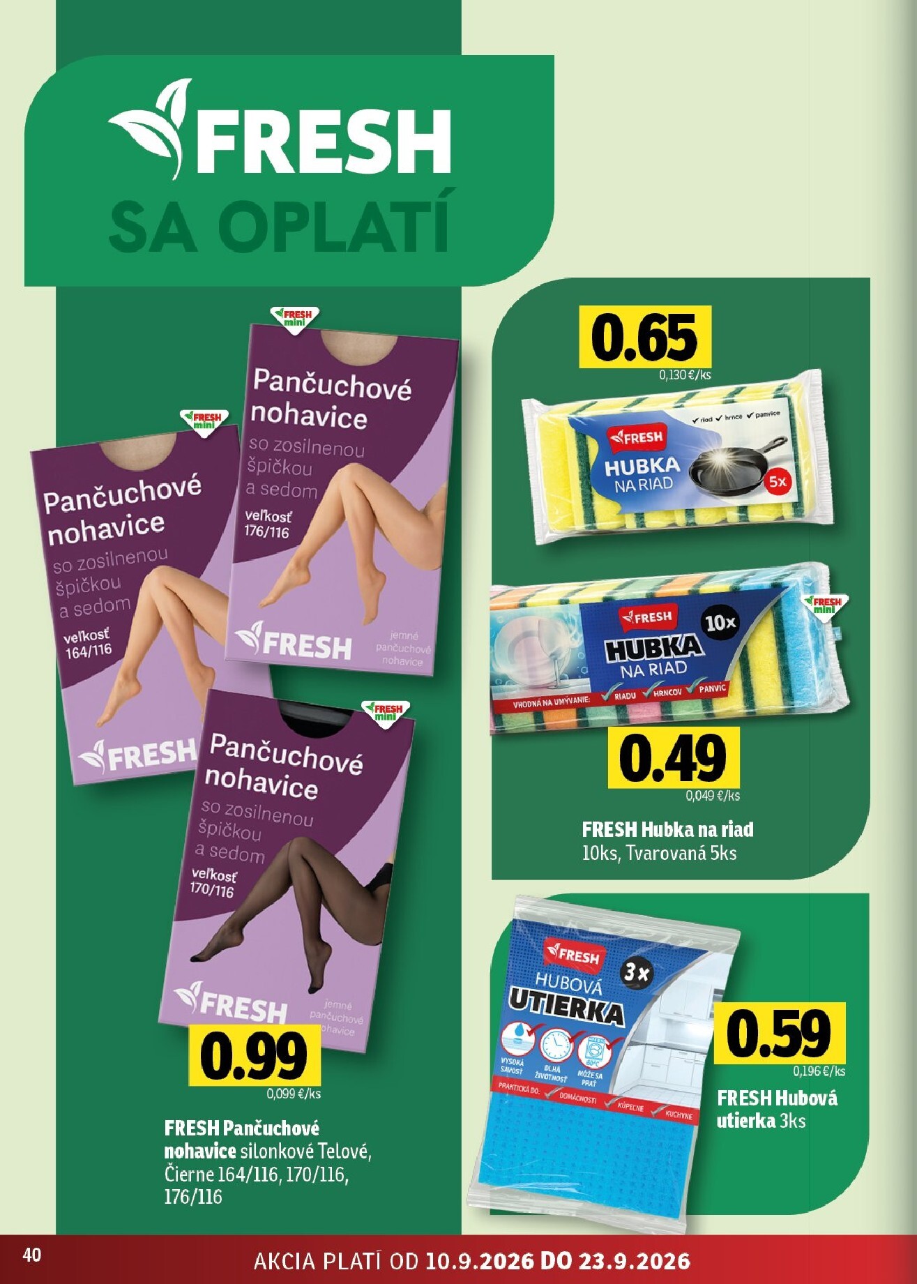 fresh - Nový Fresh leták od štvrtka, 10.09.2026 do stredy, 23.09.2026 - page: 40