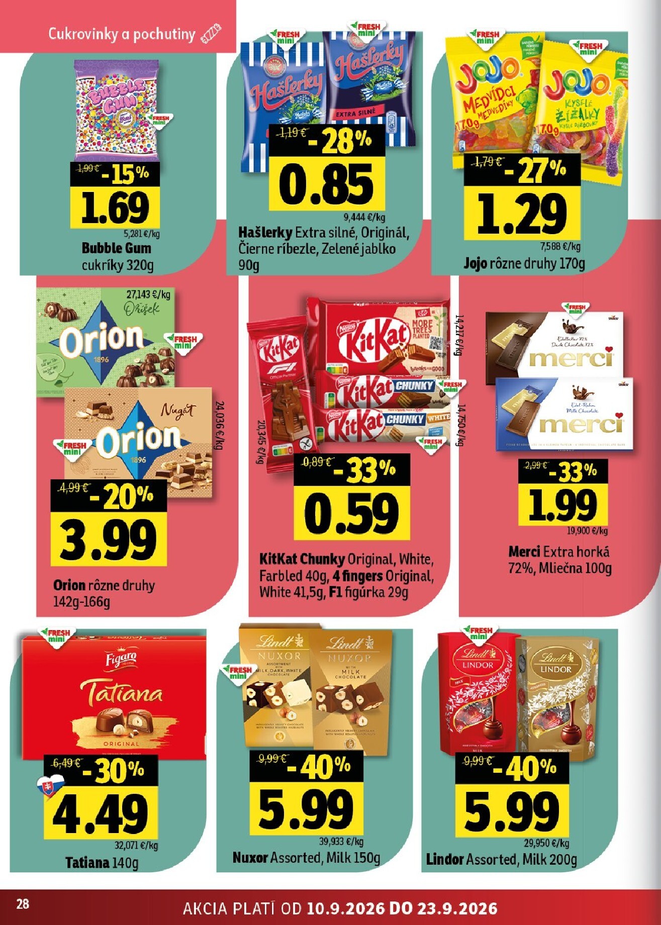 fresh - Nový Fresh - Východné Slovensko leták od štvrtka, 10.09.2026 do stredy, 23.09.2026 - page: 28