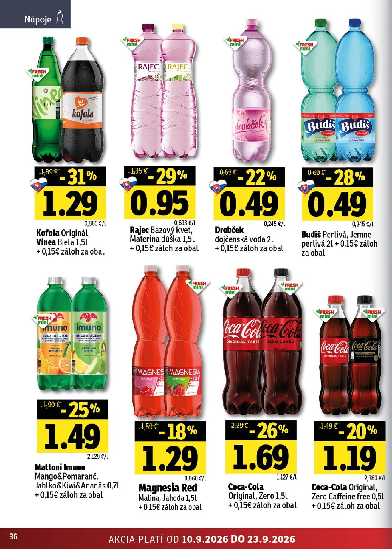 fresh - Nový Fresh - Východné Slovensko leták od štvrtka, 10.09.2026 do stredy, 23.09.2026 - page: 36