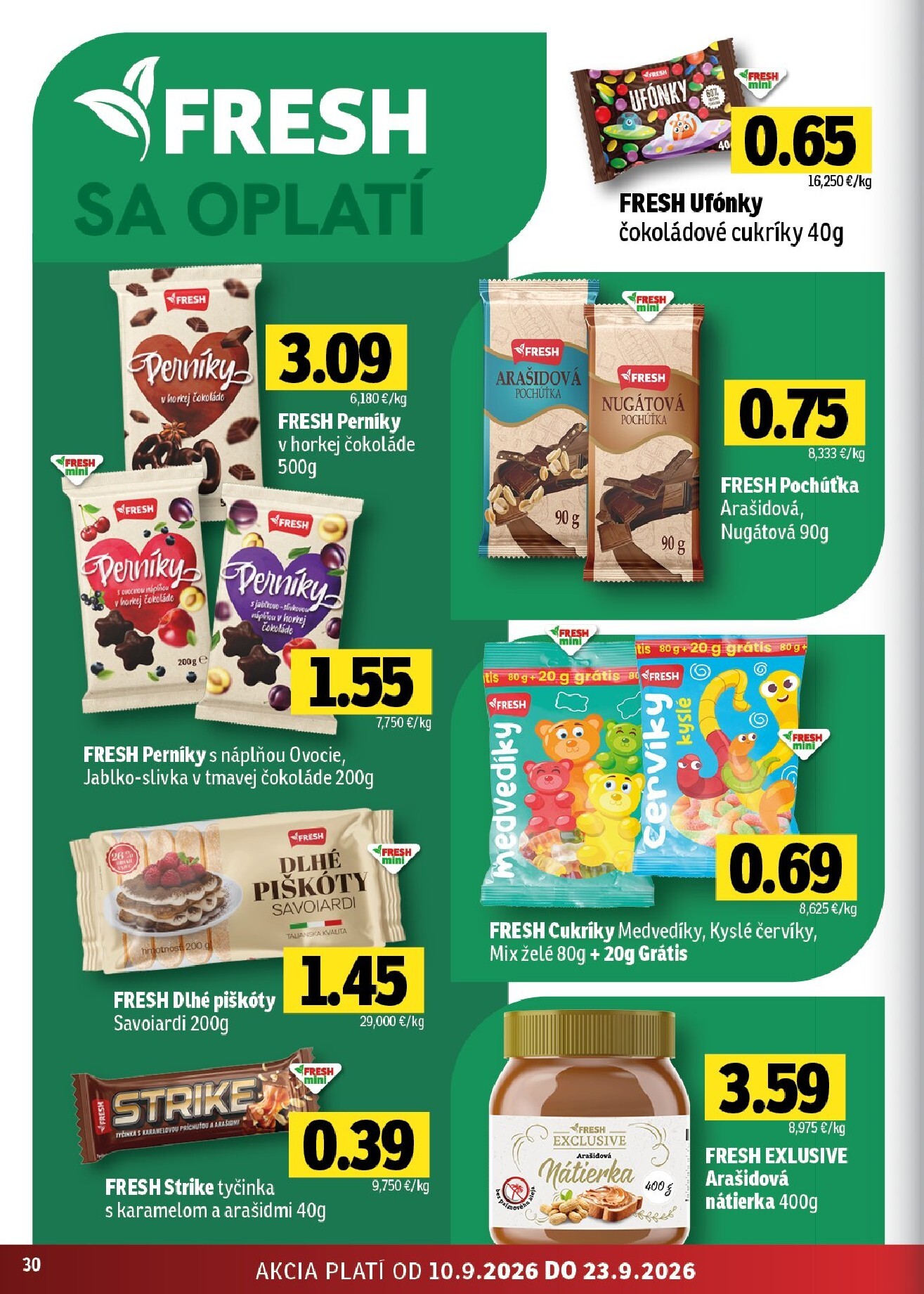 fresh - Aktuálny Fresh - Stredné a západné Slovensko leták od štvrtka, 10.09.2026 do stredy, 23.09.2026 - page: 30