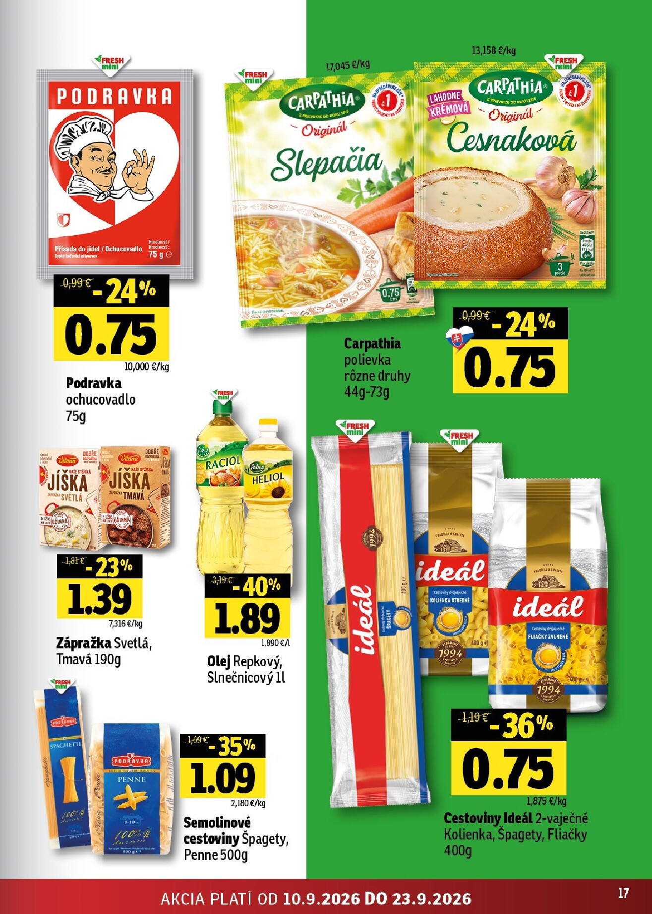 fresh - Aktuálny Fresh - Stredné a západné Slovensko leták od štvrtka, 10.09.2026 do stredy, 23.09.2026 - page: 17