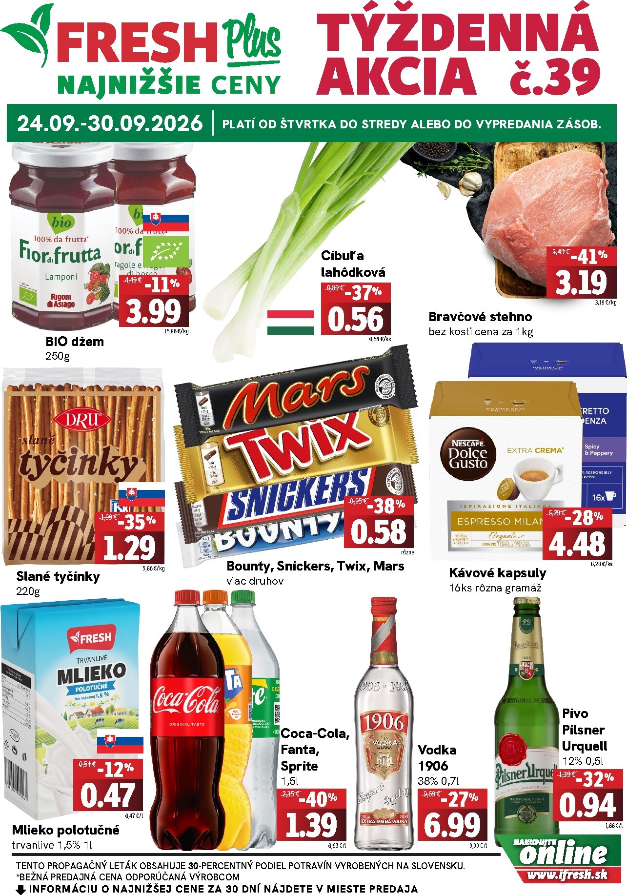 fresh - Nový Fresh Plus leták od štvrtka, 24.09.2026 do stredy, 30.09.2026