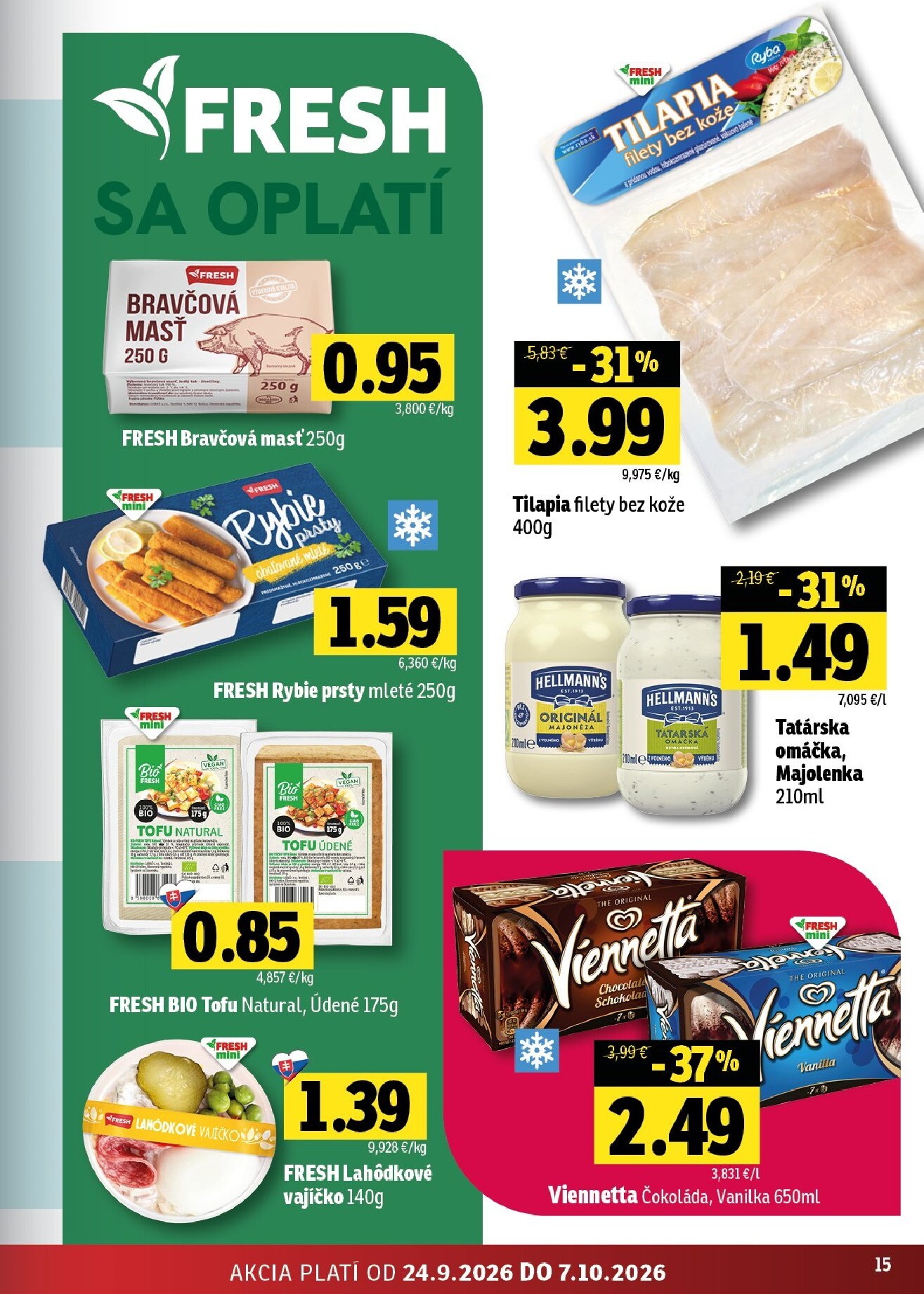 fresh - Nový Fresh - Východné Slovensko leták od štvrtka, 24.09.2026 do stredy, 07.10.2026 - page: 15