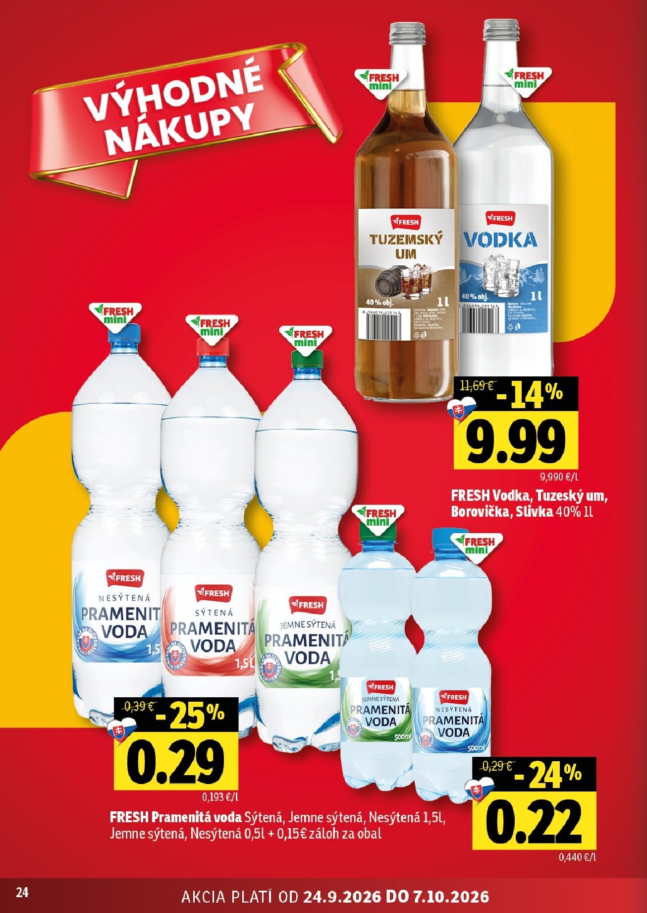 fresh - Nový Fresh - Východné Slovensko leták od štvrtka, 24.09.2026 do stredy, 07.10.2026 - page: 24